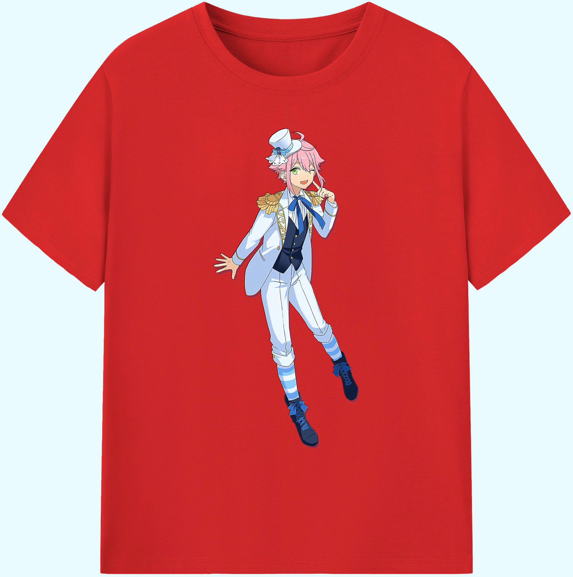（画像用） あんさんぶるスターズ! Ensemble Stars 綿100％ メンズ半袖Tシャツ｜肌触りやわらか＆通気性