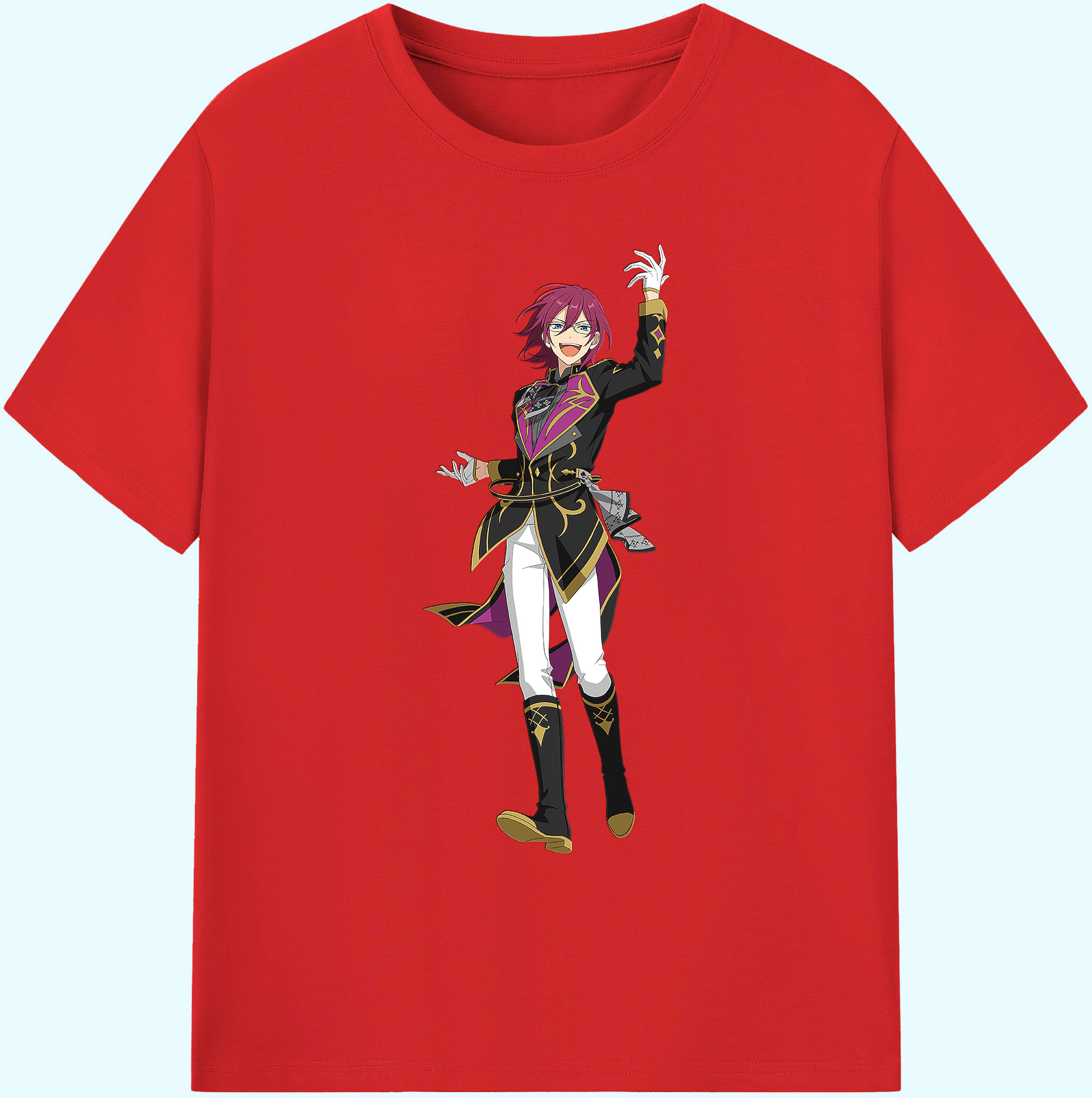 （画像用） あんさんぶるスターズ! Ensemble Stars 綿100％ メンズ半袖Tシャツ｜肌触りやわらか＆通気性
