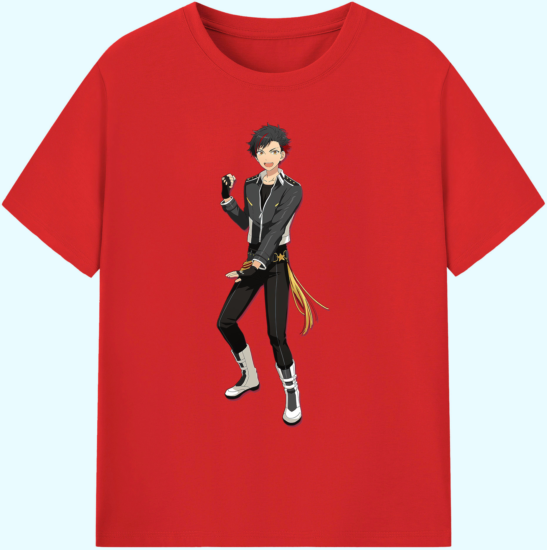 （画像用） あんさんぶるスターズ! Ensemble Stars 綿100％ メンズ半袖Tシャツ｜肌触りやわらか＆通気性