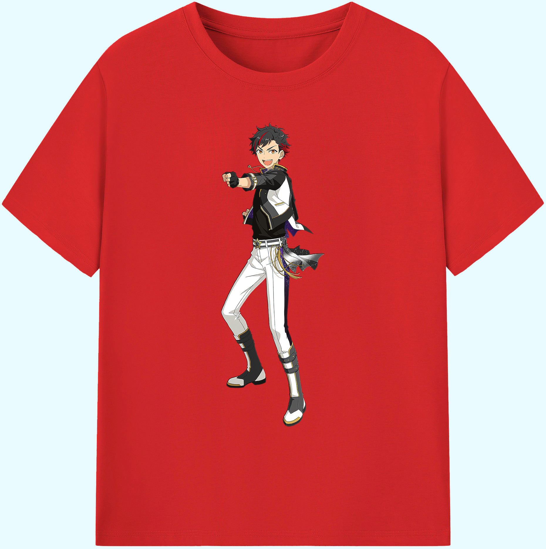 （画像用） あんさんぶるスターズ! Ensemble Stars 綿100％ メンズ半袖Tシャツ｜肌触りやわらか＆通気性