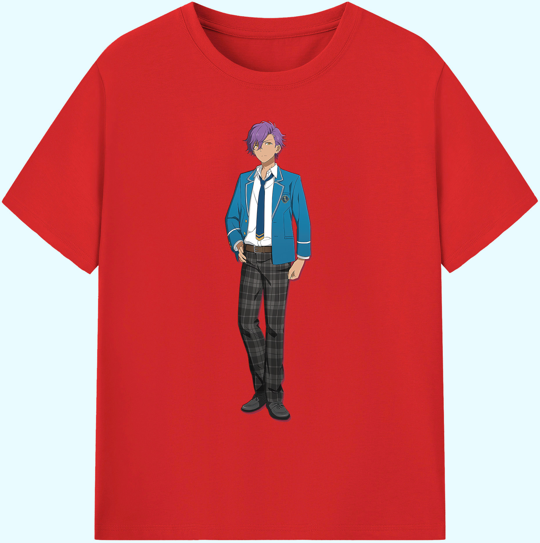 （画像用） あんさんぶるスターズ! Ensemble Stars 綿100％ メンズ半袖Tシャツ｜肌触りやわらか＆通気性