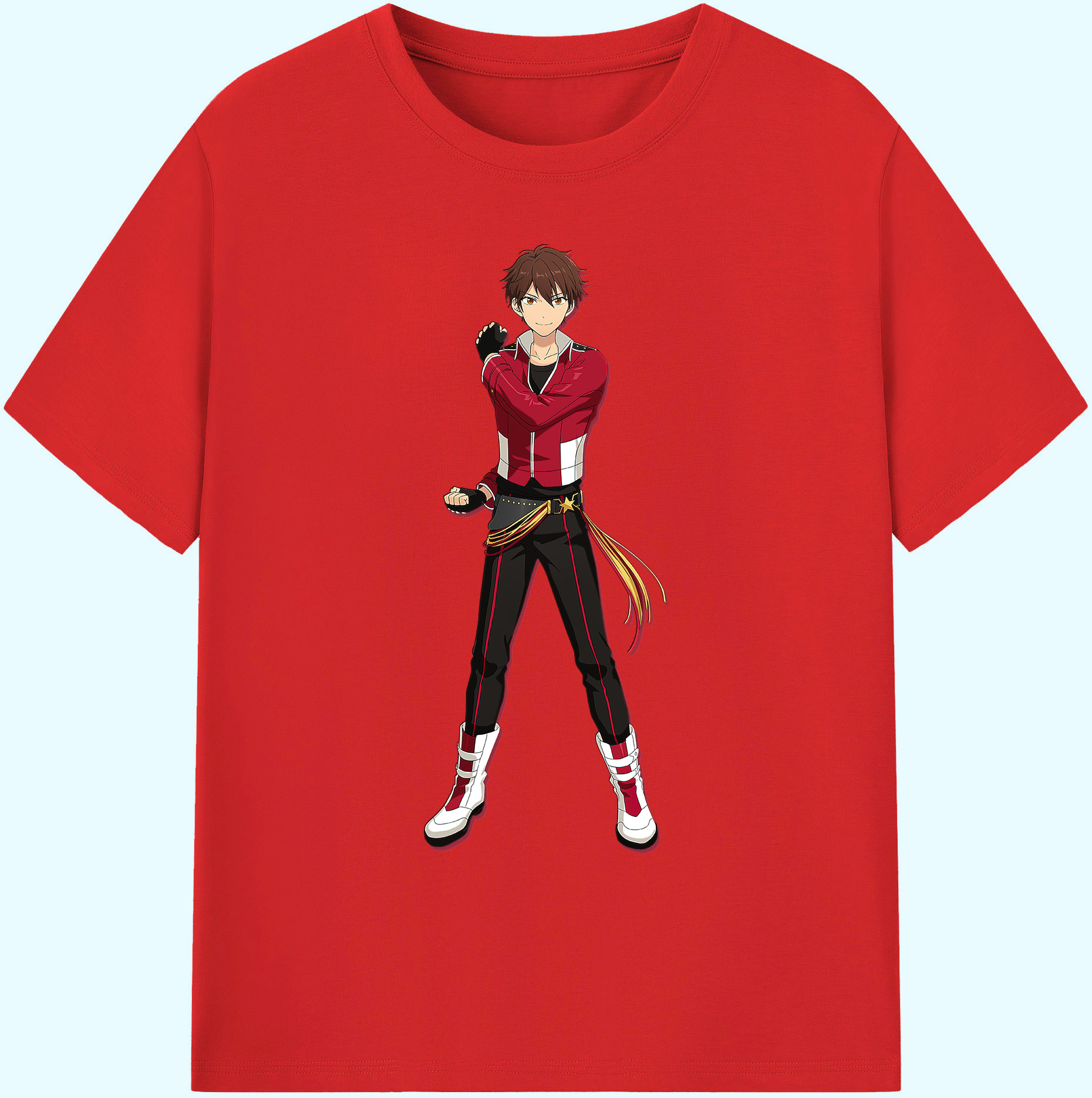 （画像用） あんさんぶるスターズ! Ensemble Stars 綿100％ メンズ半袖Tシャツ｜肌触りやわらか＆通気性