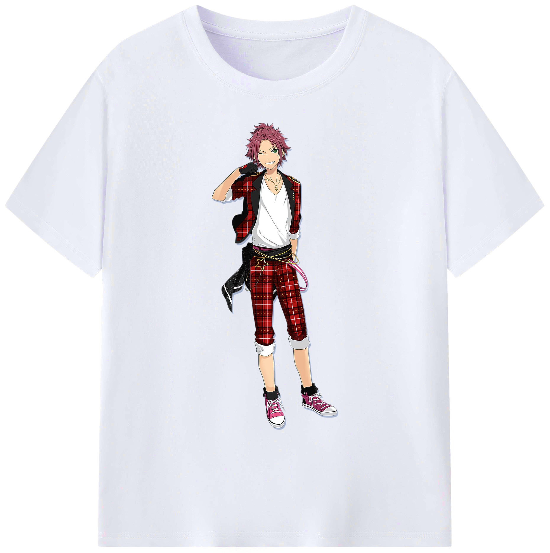 （画像用） あんさんぶるスターズ! Ensemble Stars 綿100％ メンズ半袖Tシャツ｜肌触りやわらか＆通気性