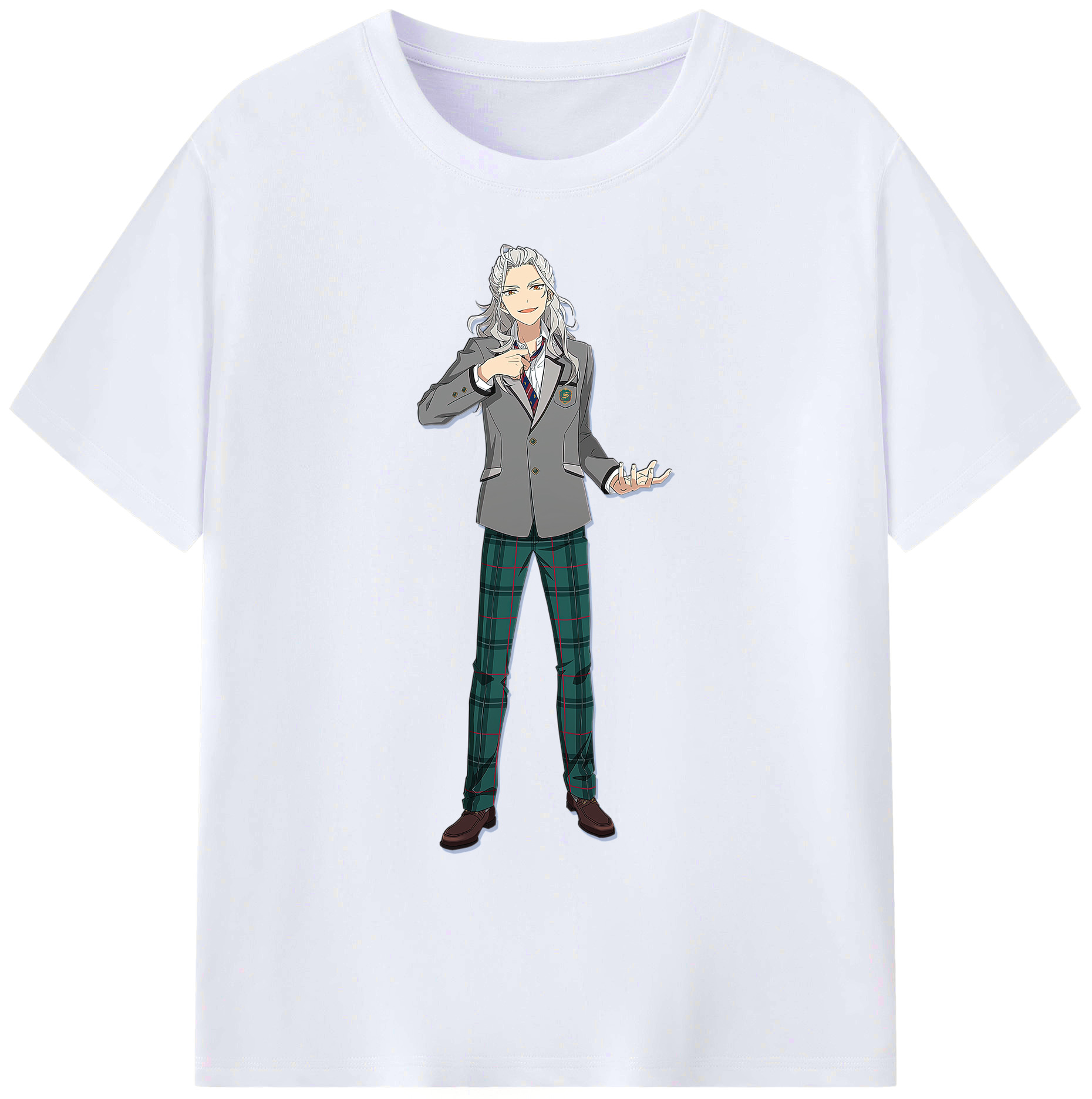 （画像用） あんさんぶるスターズ! Ensemble Stars 綿100％ メンズ半袖Tシャツ｜肌触りやわらか＆通気性