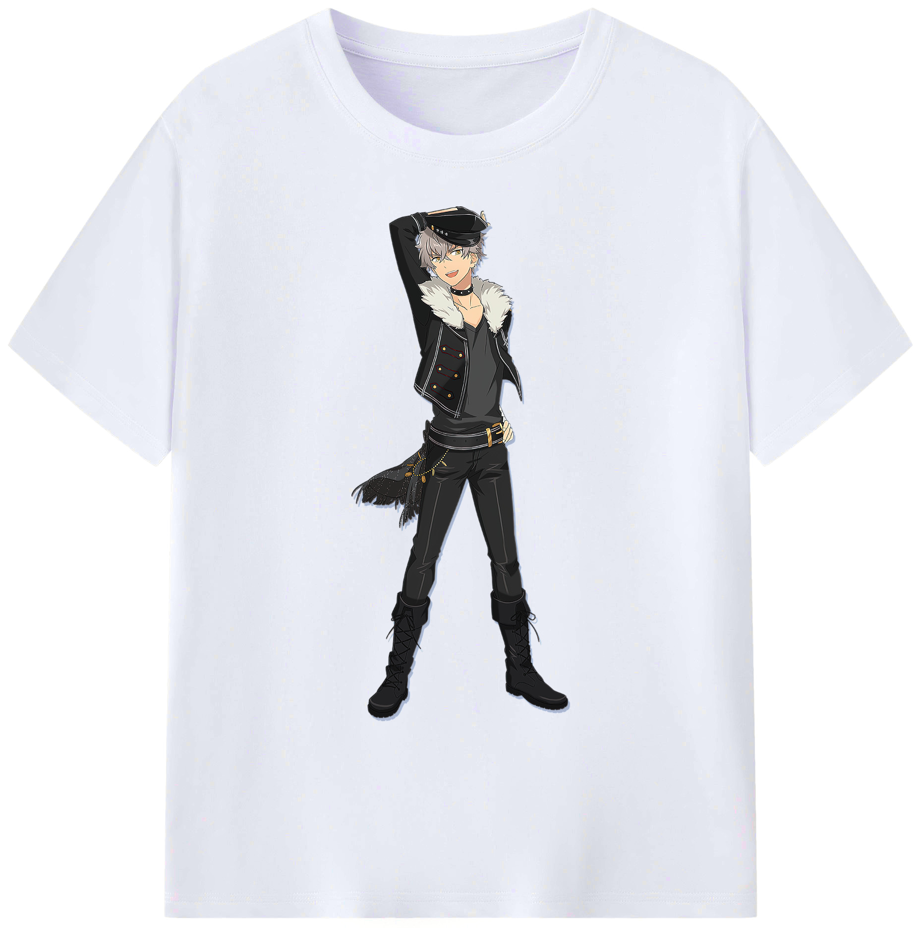 （画像用） あんさんぶるスターズ! Ensemble Stars 綿100％ メンズ半袖Tシャツ｜肌触りやわらか＆通気性