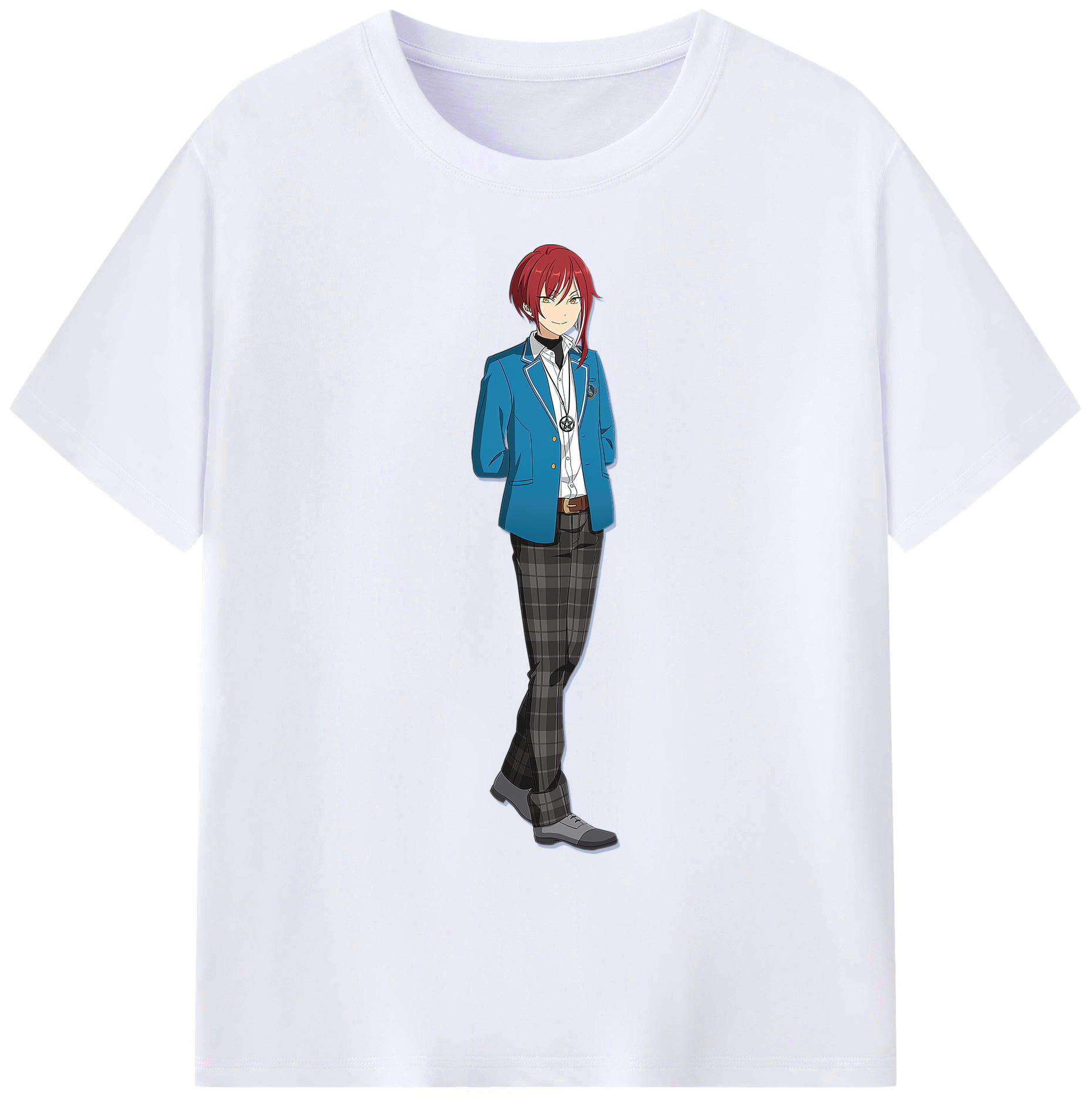 （画像用） あんさんぶるスターズ! Ensemble Stars 綿100％ メンズ半袖Tシャツ｜肌触りやわらか＆通気性