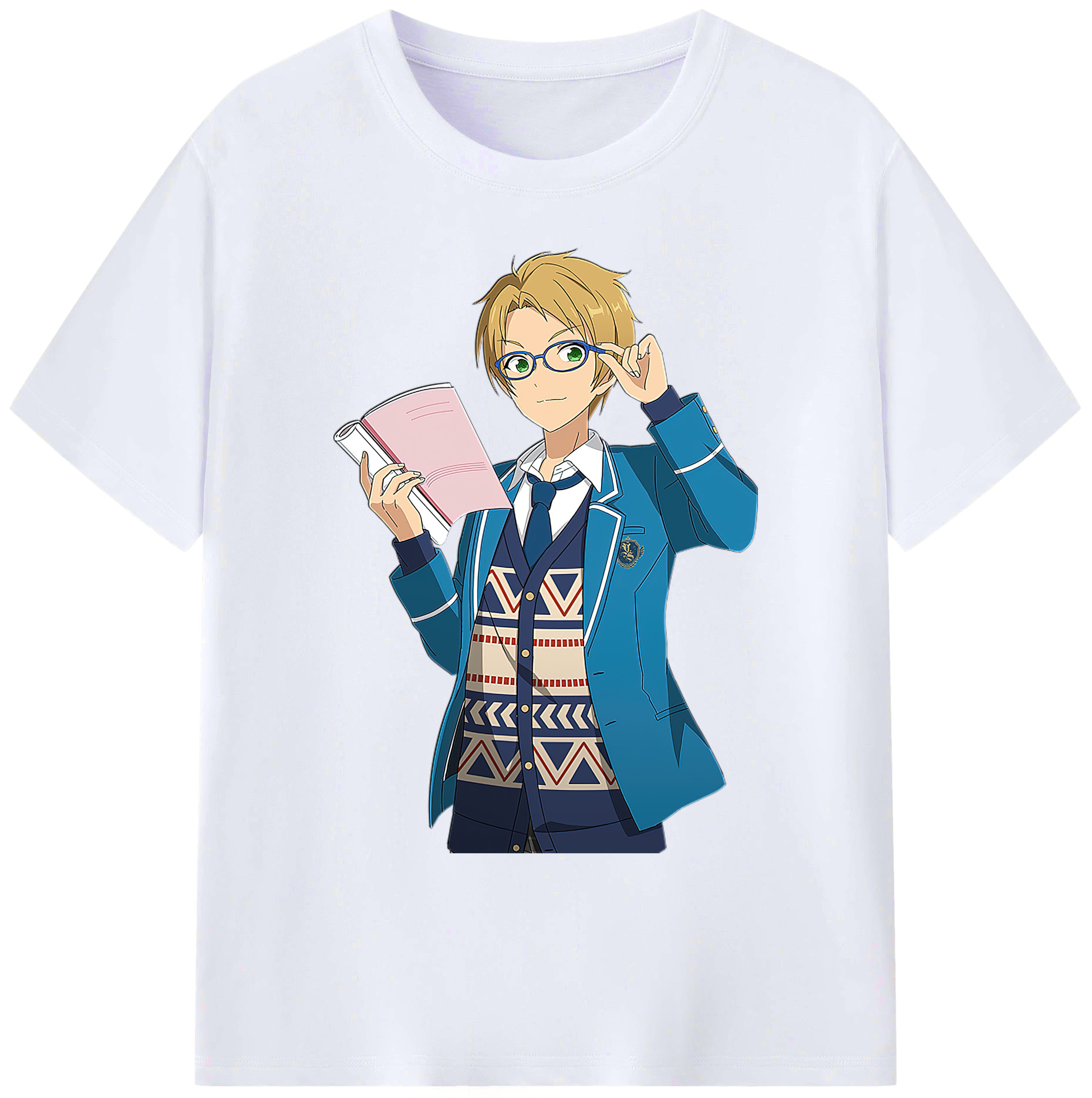 （画像用） あんさんぶるスターズ! Ensemble Stars 綿100％ メンズ半袖Tシャツ｜肌触りやわらか＆通気性