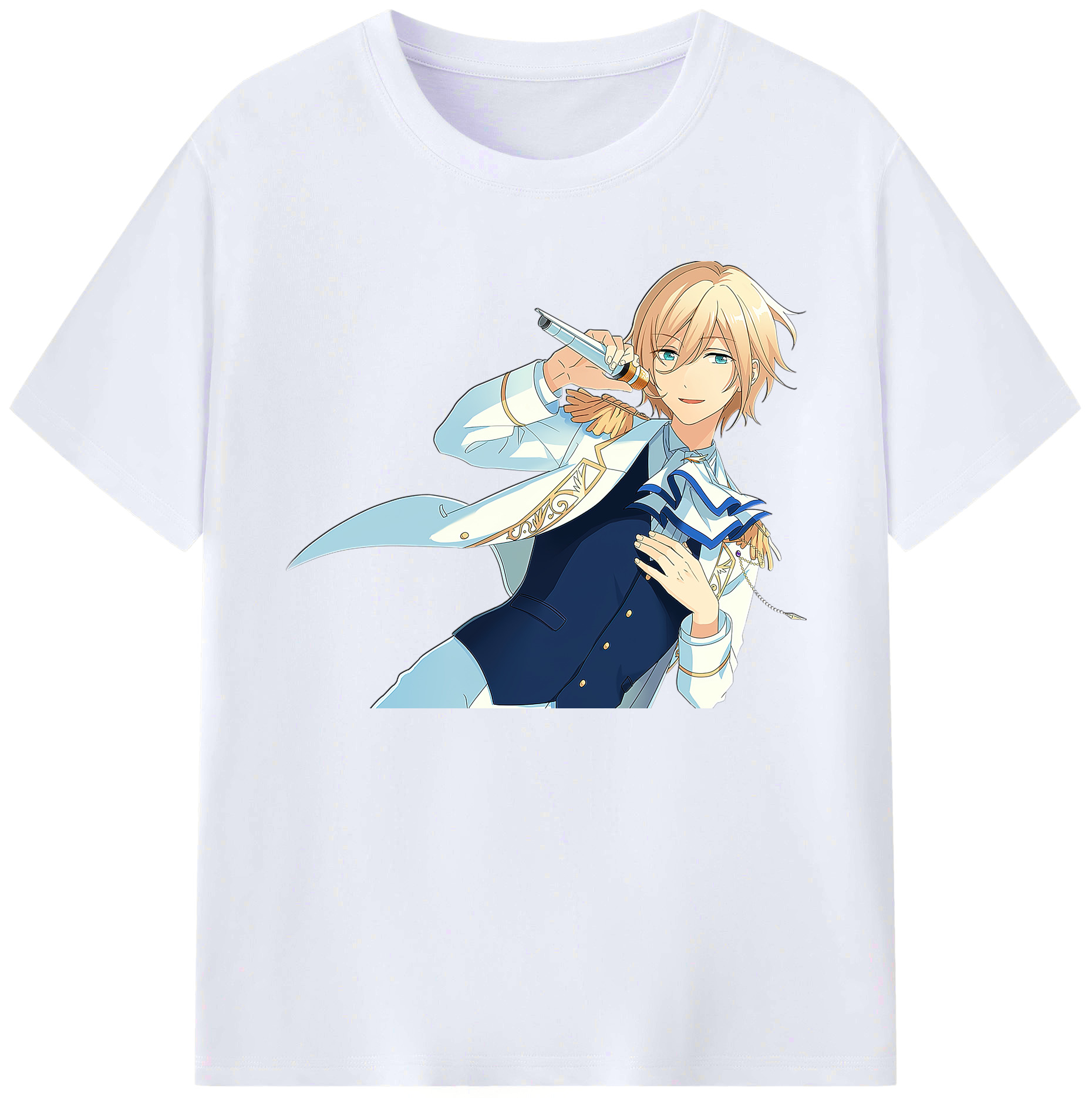 （画像用） あんさんぶるスターズ! Ensemble Stars 綿100％ メンズ半袖Tシャツ｜肌触りやわらか＆通気性