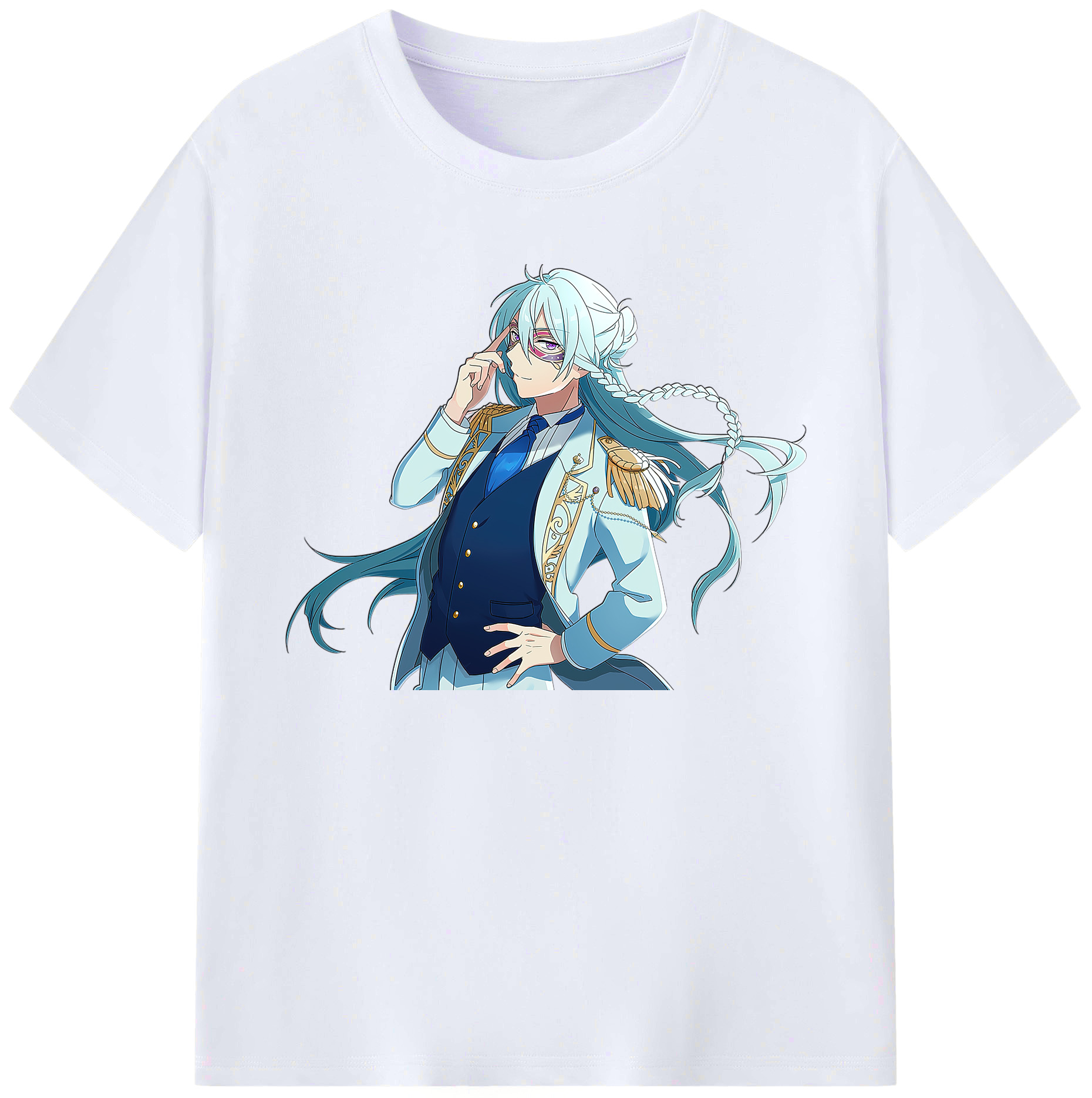 （画像用） あんさんぶるスターズ! Ensemble Stars 綿100％ メンズ半袖Tシャツ｜肌触りやわらか＆通気性