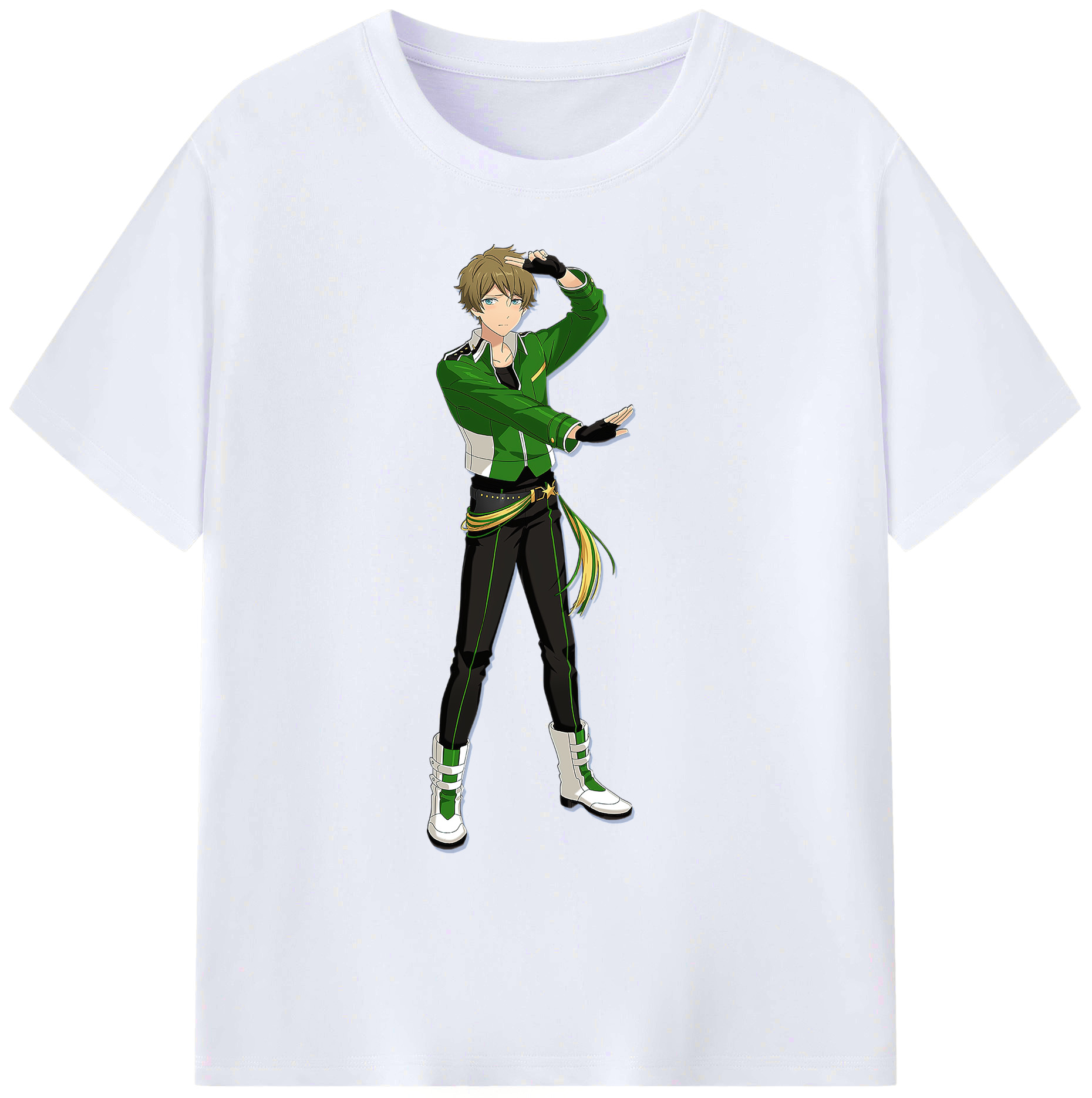 （画像用） あんさんぶるスターズ! Ensemble Stars 綿100％ メンズ半袖Tシャツ｜肌触りやわらか＆通気性