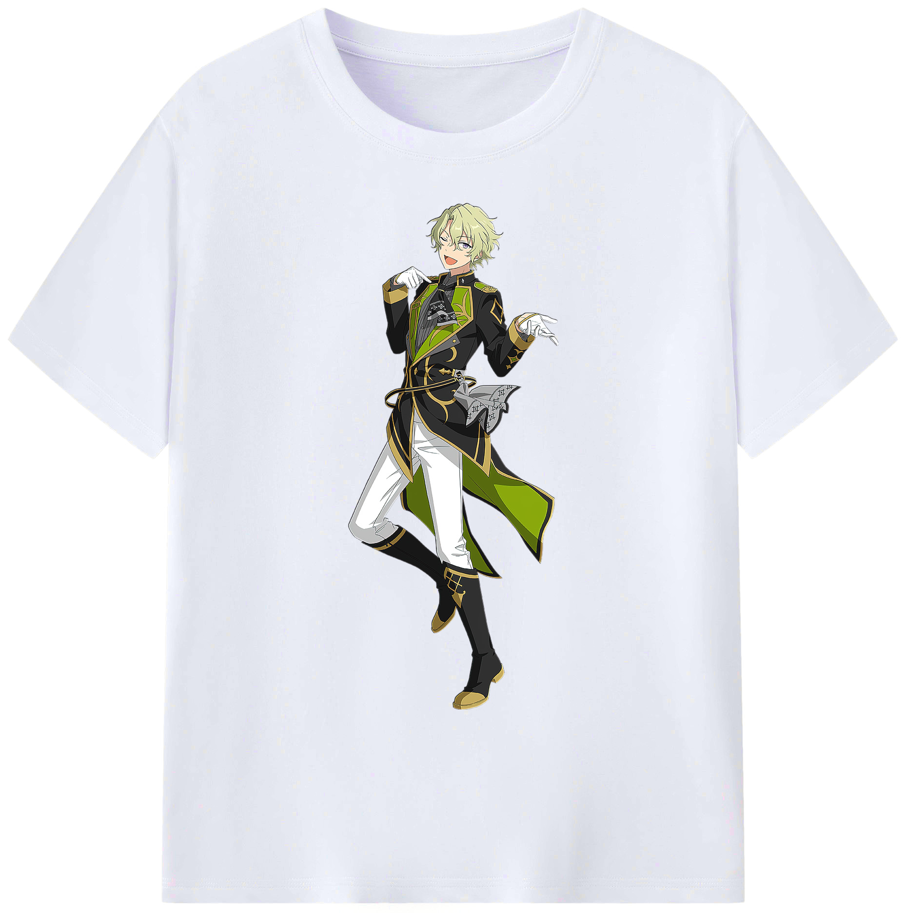（画像用） あんさんぶるスターズ! Ensemble Stars 綿100％ メンズ半袖Tシャツ｜肌触りやわらか＆通気性