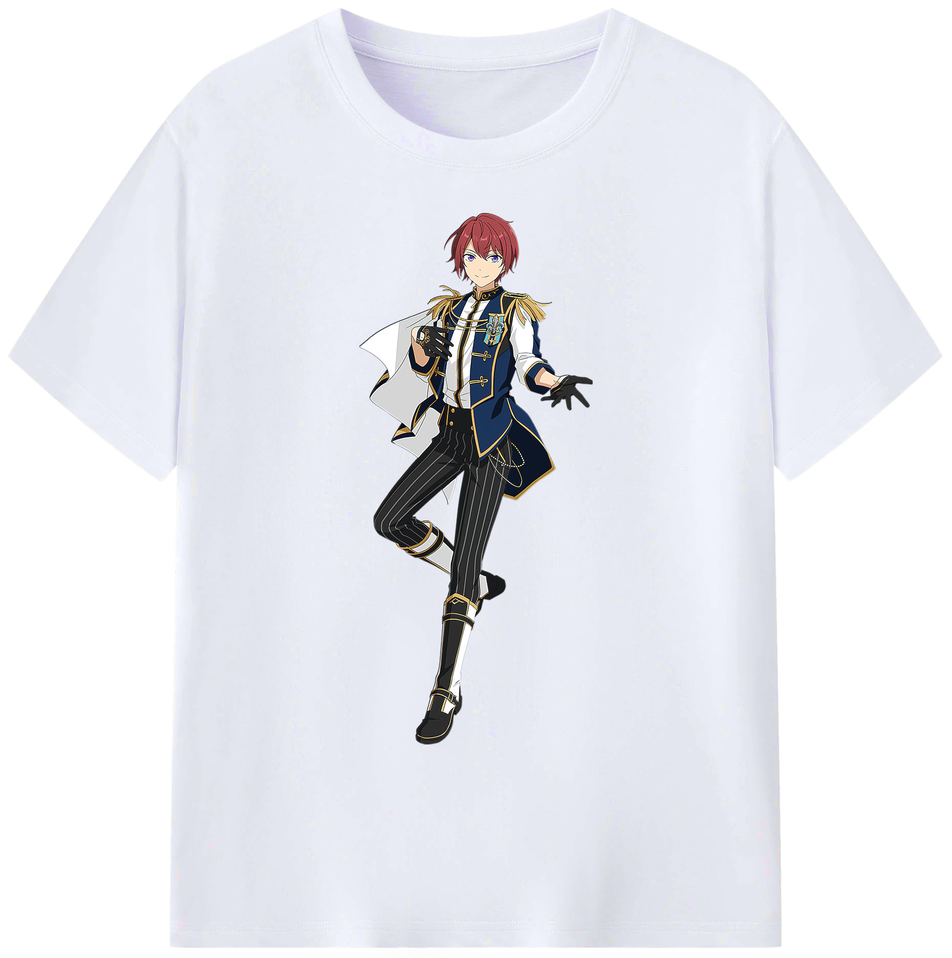 （画像用） あんさんぶるスターズ! Ensemble Stars 綿100％ メンズ半袖Tシャツ｜肌触りやわらか＆通気性