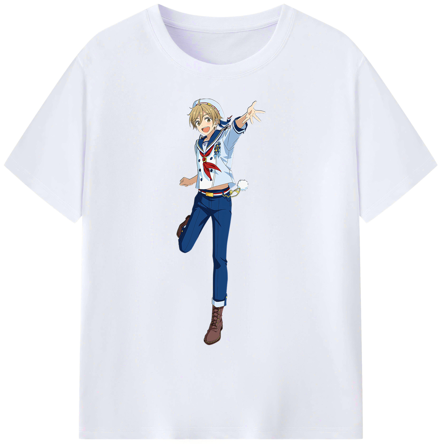 （画像用） あんさんぶるスターズ! Ensemble Stars 綿100％ メンズ半袖Tシャツ｜肌触りやわらか＆通気性