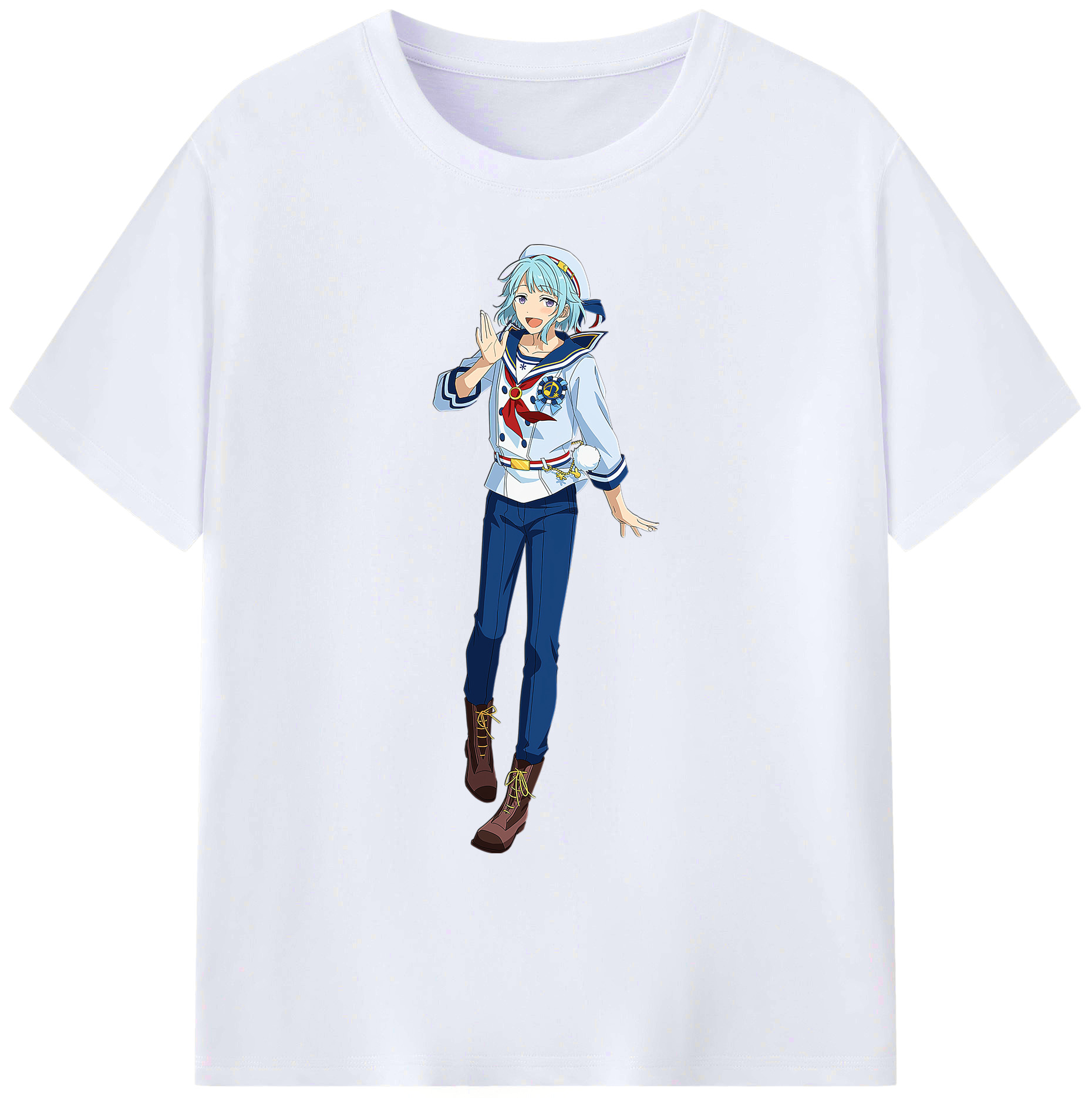 （画像用） あんさんぶるスターズ! Ensemble Stars 綿100％ メンズ半袖Tシャツ｜肌触りやわらか＆通気性