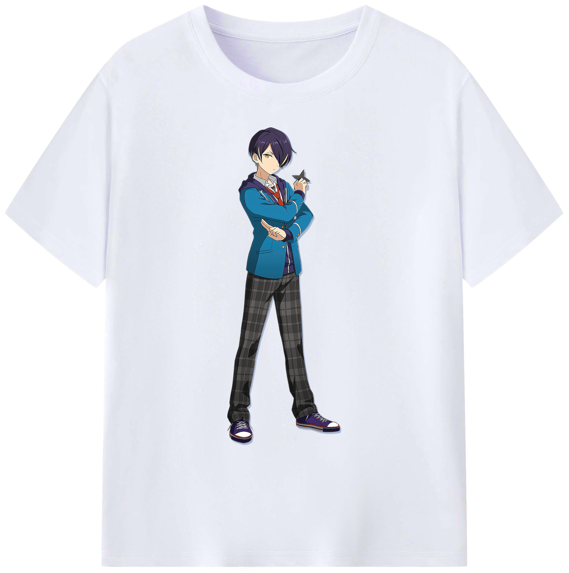 （画像用） あんさんぶるスターズ! Ensemble Stars 綿100％ メンズ半袖Tシャツ｜肌触りやわらか＆通気性