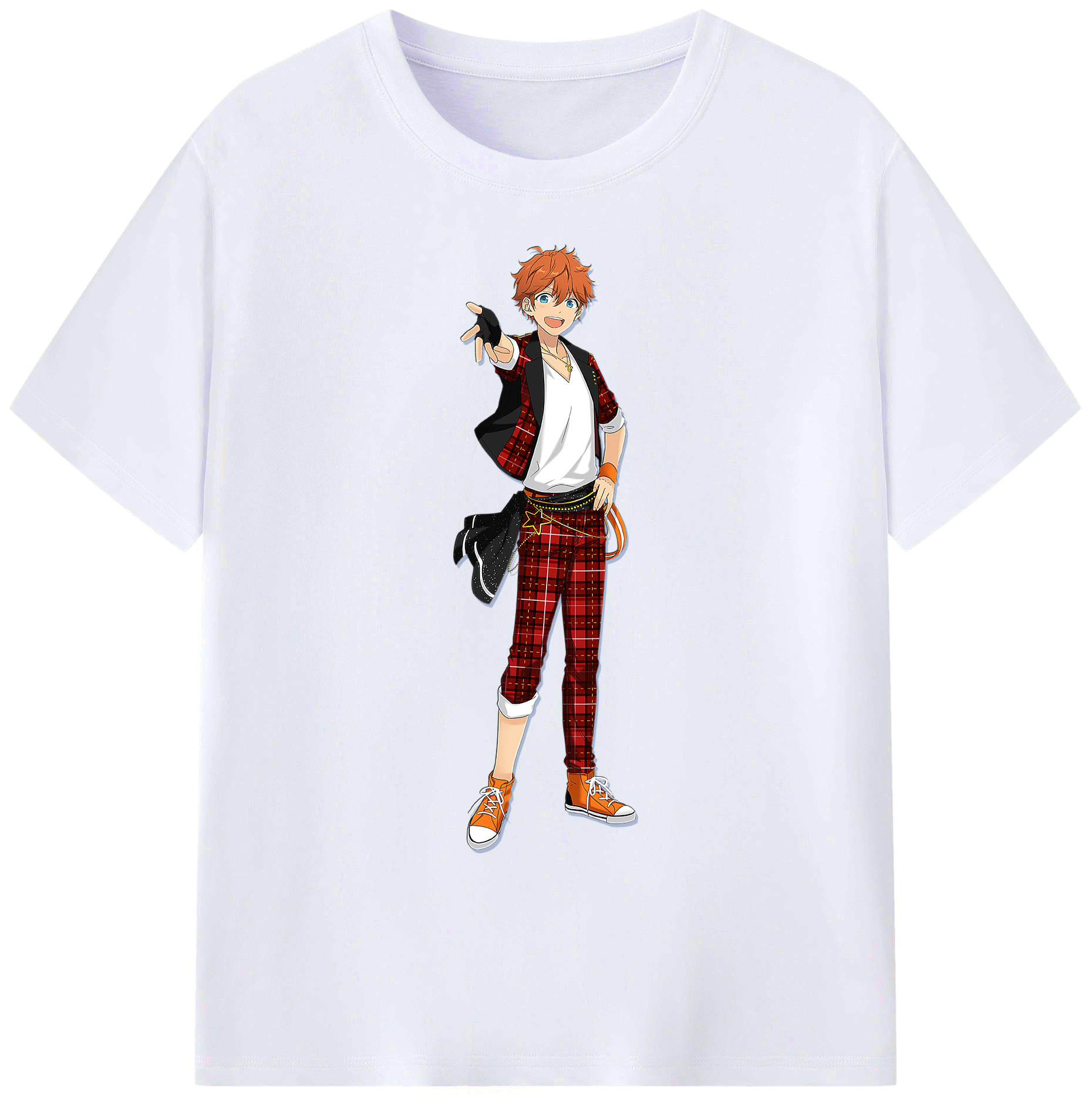 （画像用） あんさんぶるスターズ! Ensemble Stars 綿100％ メンズ半袖Tシャツ｜肌触りやわらか＆通気性
