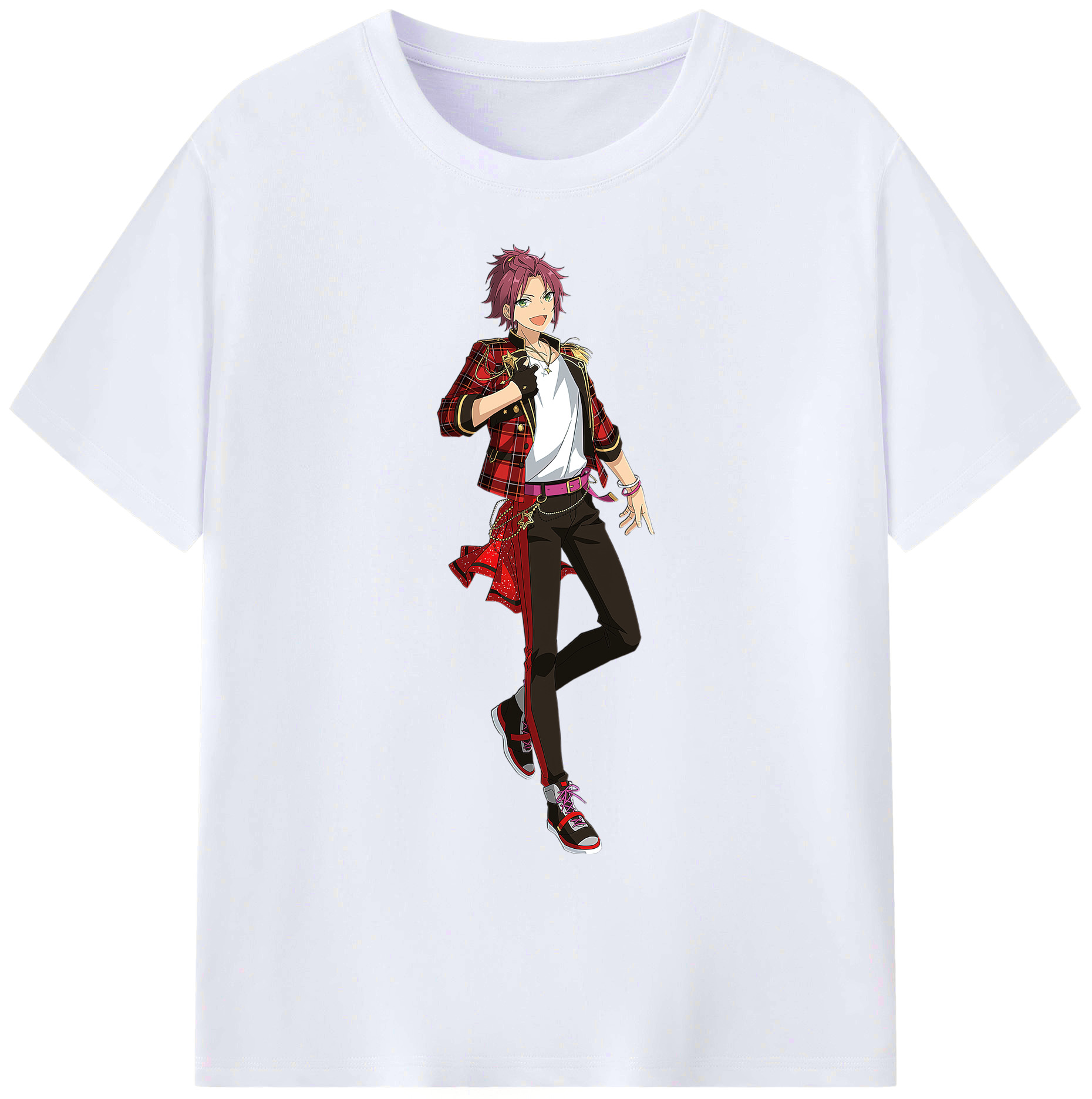 （画像用） あんさんぶるスターズ! Ensemble Stars 綿100％ メンズ半袖Tシャツ｜肌触りやわらか＆通気性