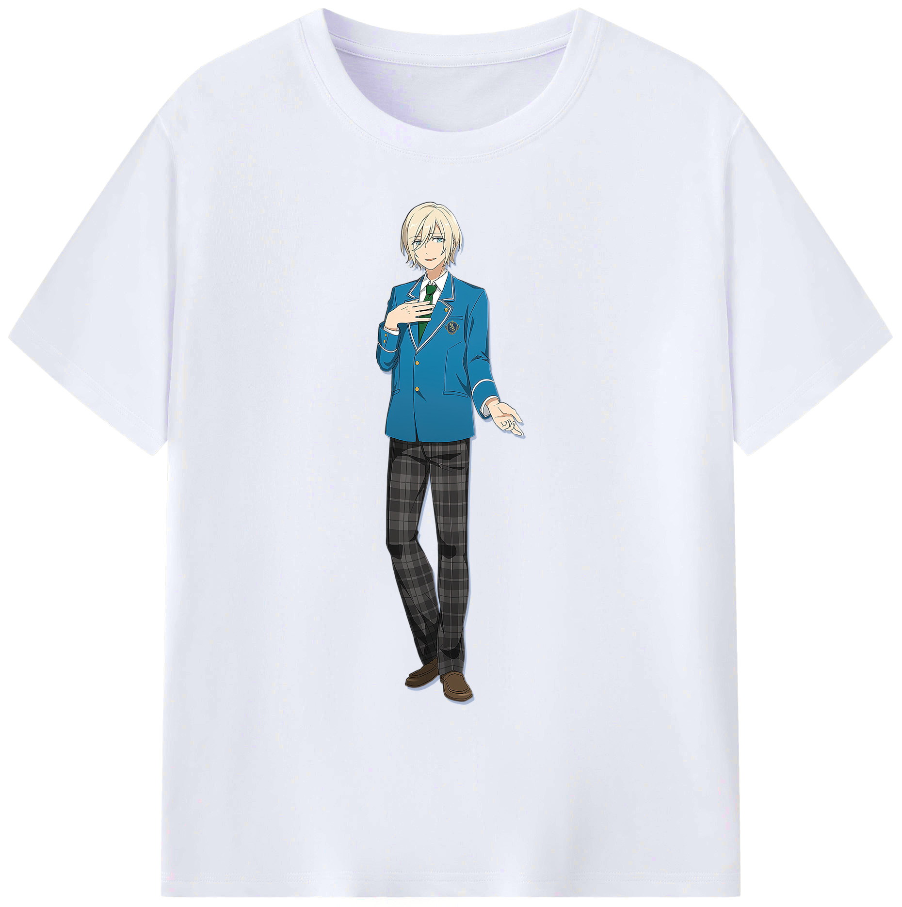 （画像用） あんさんぶるスターズ! Ensemble Stars 綿100％ メンズ半袖Tシャツ｜肌触りやわらか＆通気性