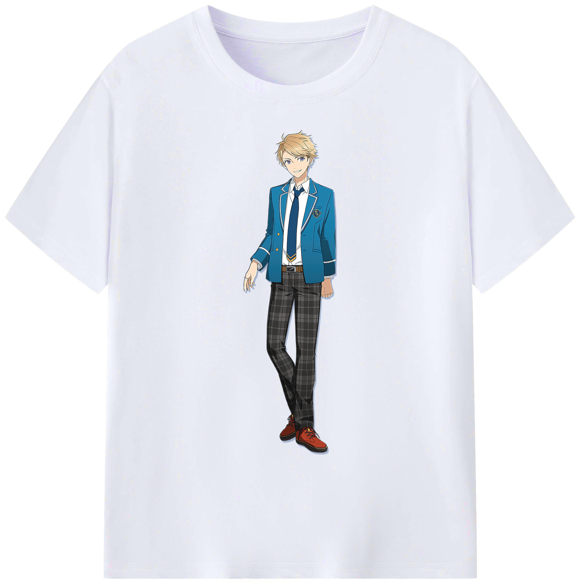 （画像用） あんさんぶるスターズ! Ensemble Stars 綿100％ メンズ半袖Tシャツ｜肌触りやわらか＆通気性