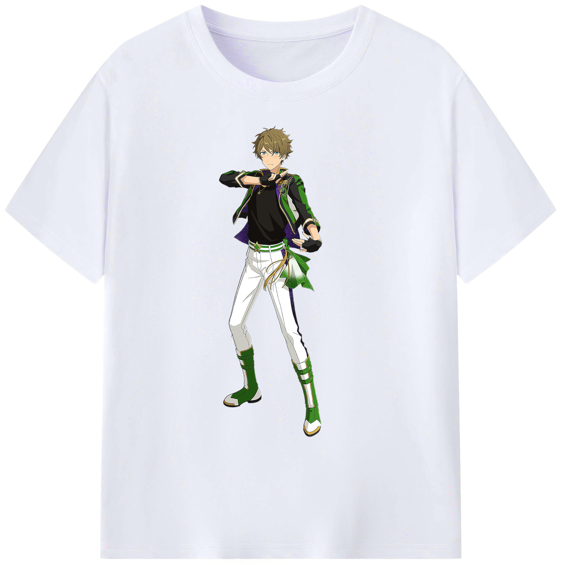 （画像用） あんさんぶるスターズ! Ensemble Stars 綿100％ メンズ半袖Tシャツ｜肌触りやわらか＆通気性