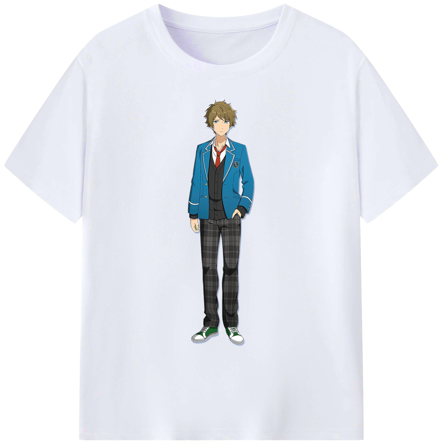 （画像用） あんさんぶるスターズ! Ensemble Stars 綿100％ メンズ半袖Tシャツ｜肌触りやわらか＆通気性