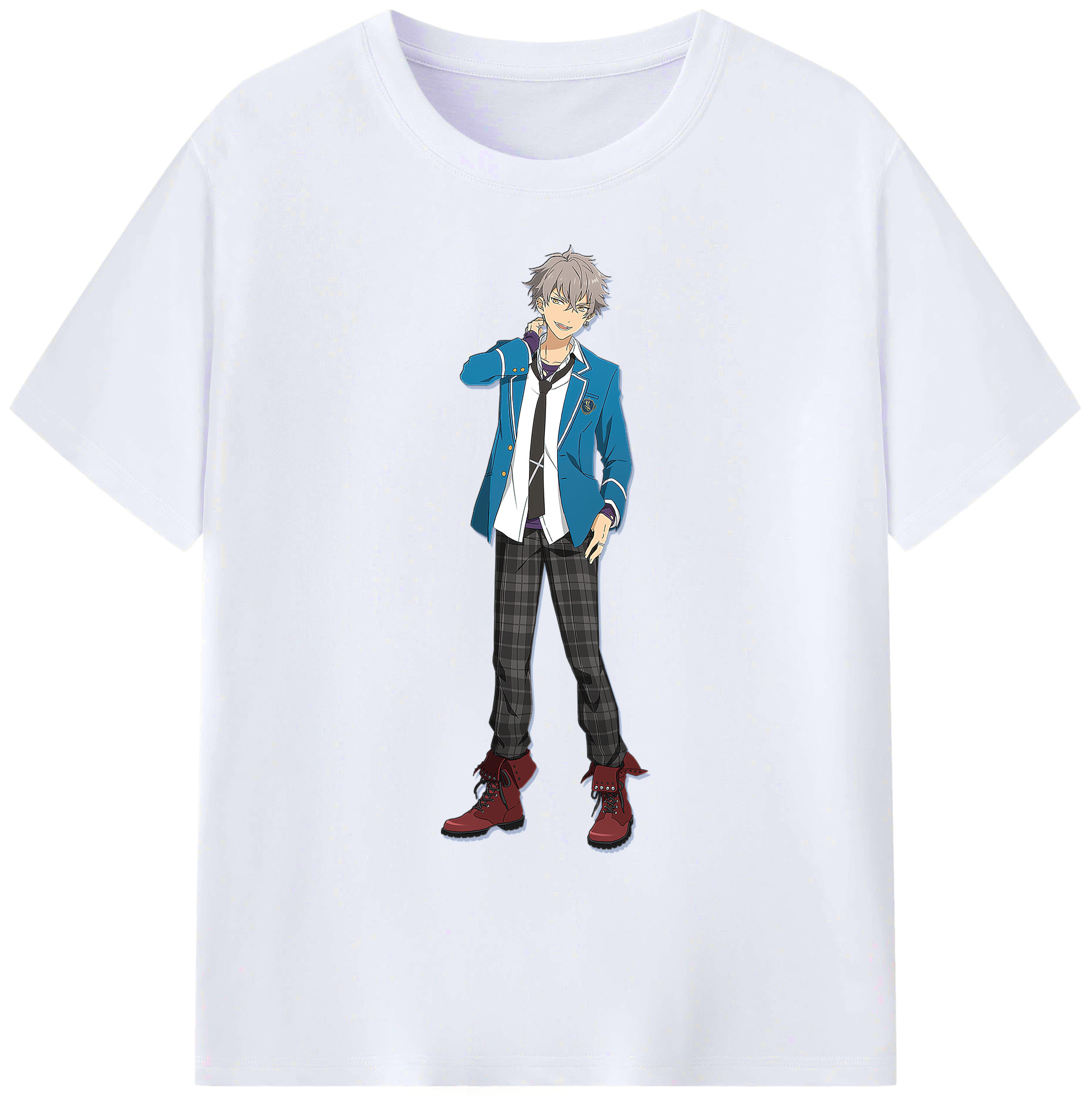 （画像用） あんさんぶるスターズ! Ensemble Stars 綿100％ メンズ半袖Tシャツ｜肌触りやわらか＆通気性