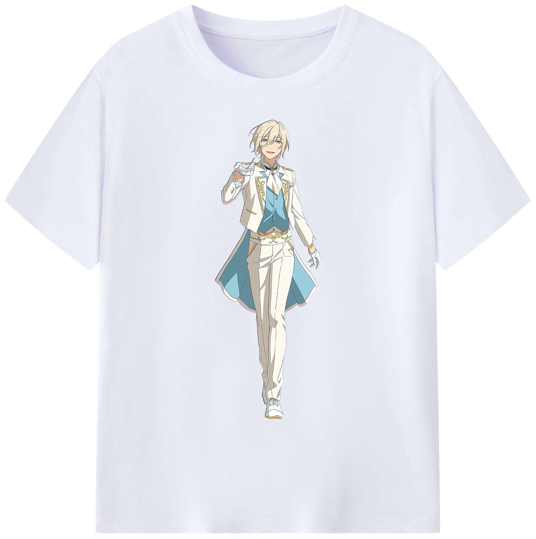 （画像用） あんさんぶるスターズ! Ensemble Stars 綿100％ メンズ半袖Tシャツ｜肌触りやわらか＆通気性