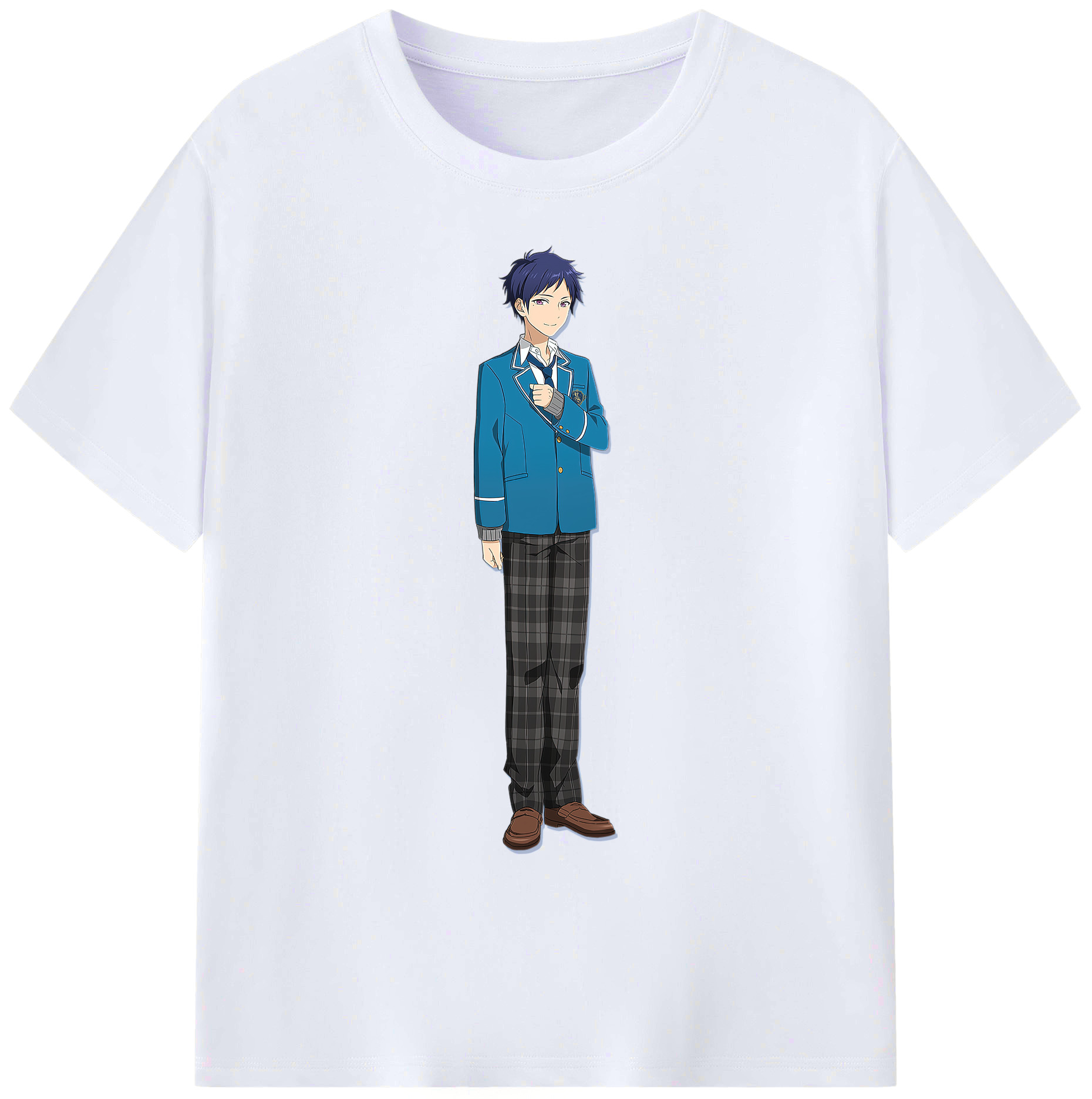 （画像用） あんさんぶるスターズ! Ensemble Stars 綿100％ メンズ半袖Tシャツ｜肌触りやわらか＆通気性