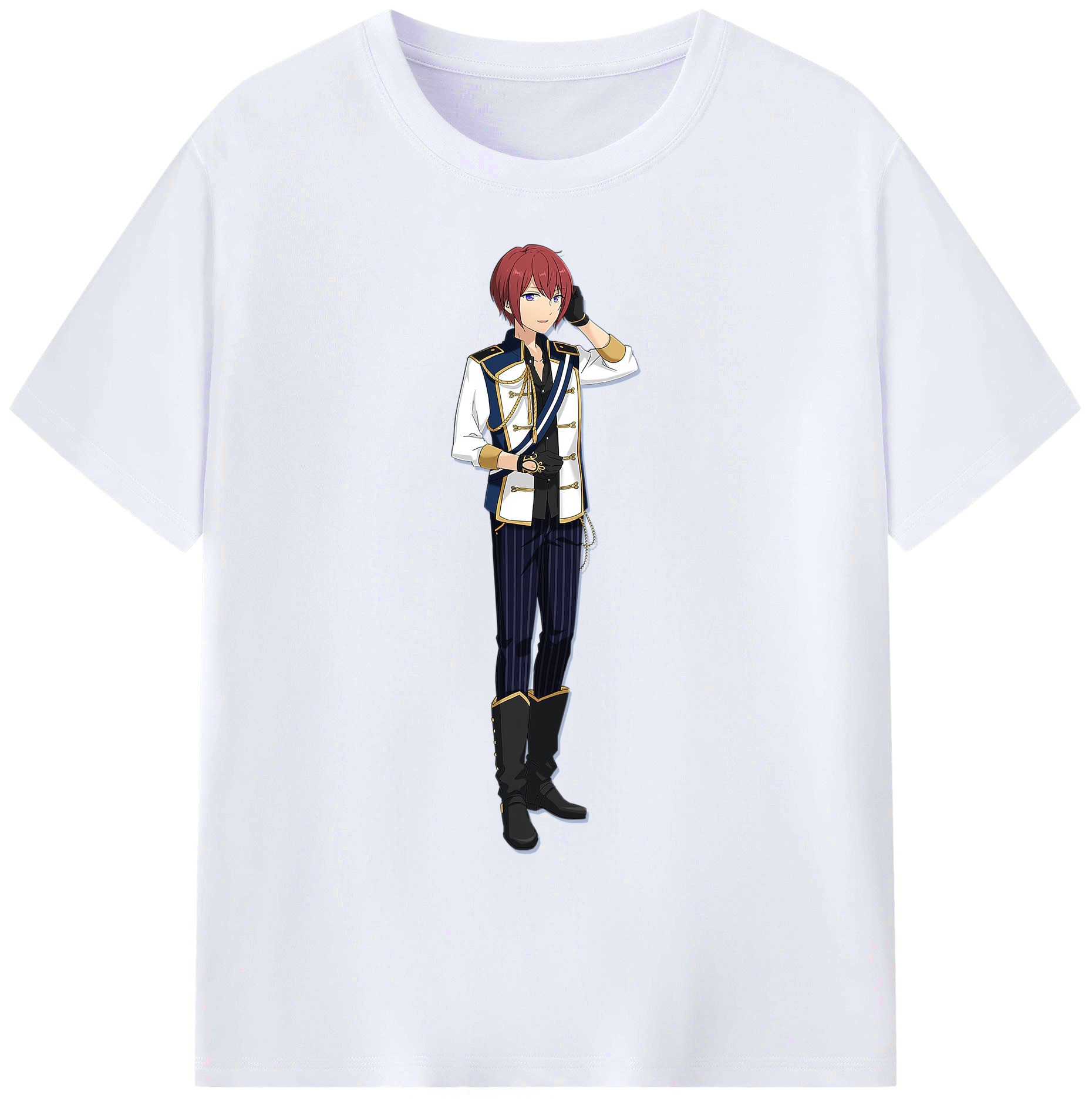 （画像用） あんさんぶるスターズ! Ensemble Stars 綿100％ メンズ半袖Tシャツ｜肌触りやわらか＆通気性
