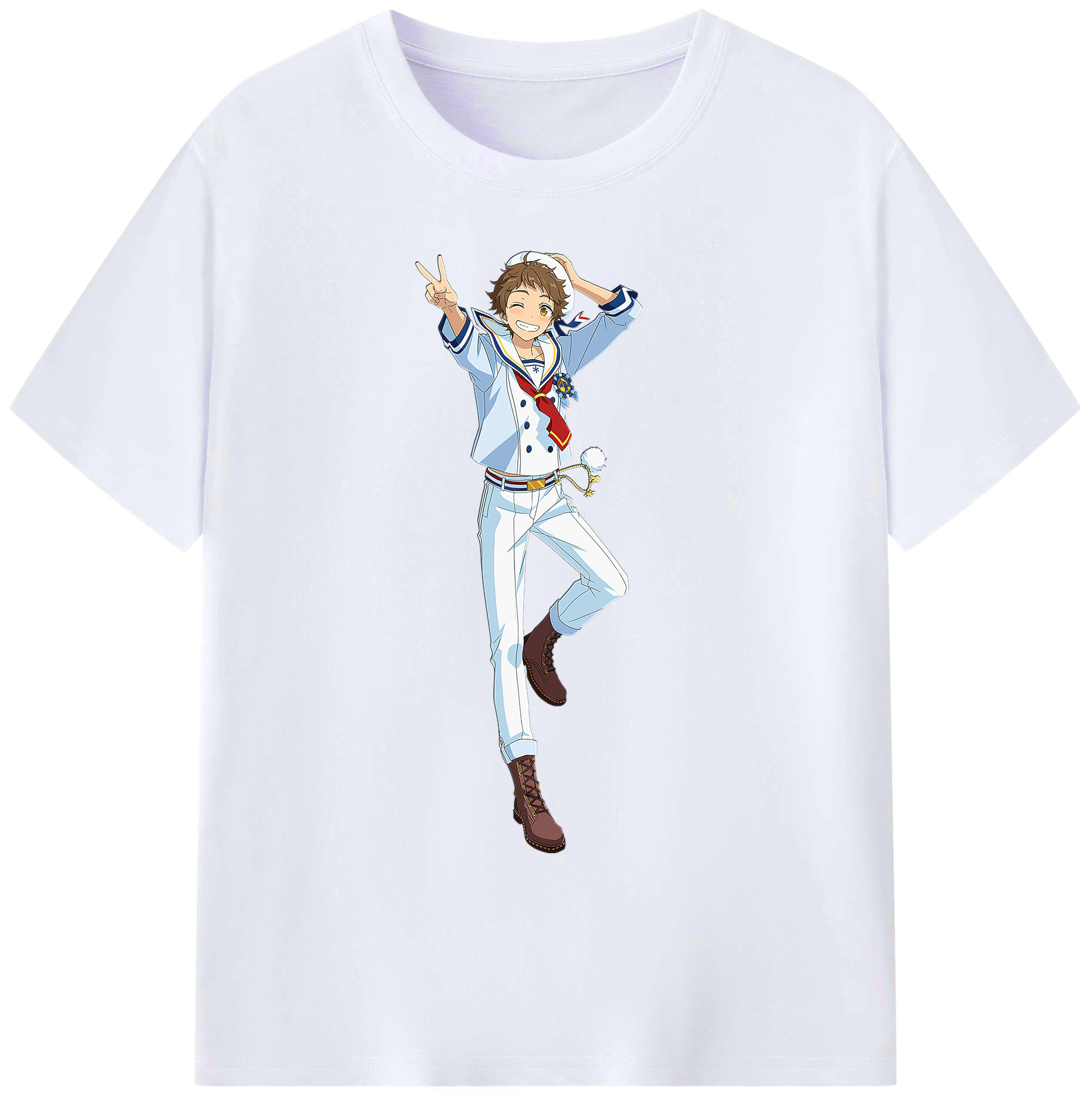 （画像用） あんさんぶるスターズ! Ensemble Stars 綿100％ メンズ半袖Tシャツ｜肌触りやわらか＆通気性