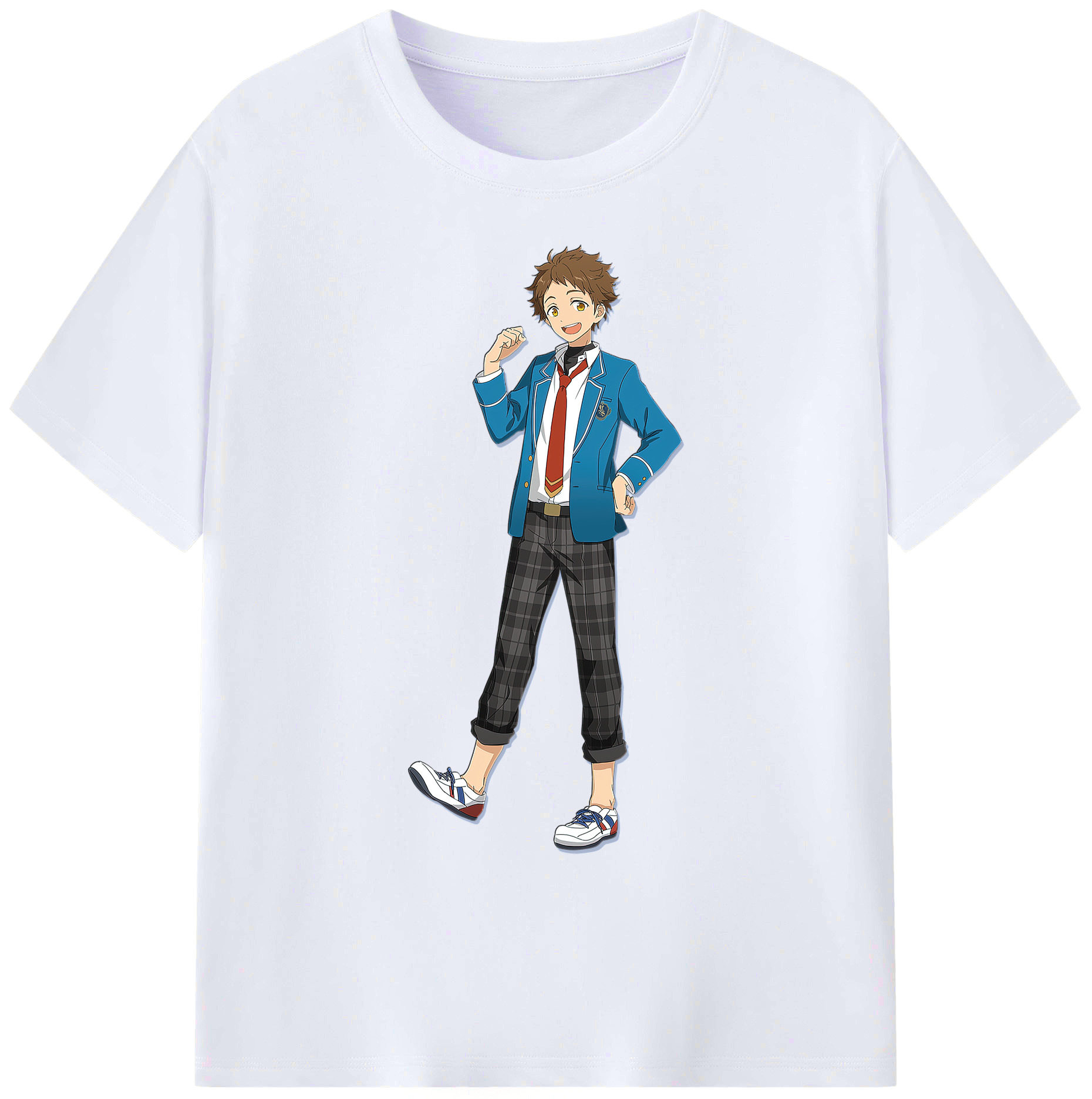 （画像用） あんさんぶるスターズ! Ensemble Stars 綿100％ メンズ半袖Tシャツ｜肌触りやわらか＆通気性