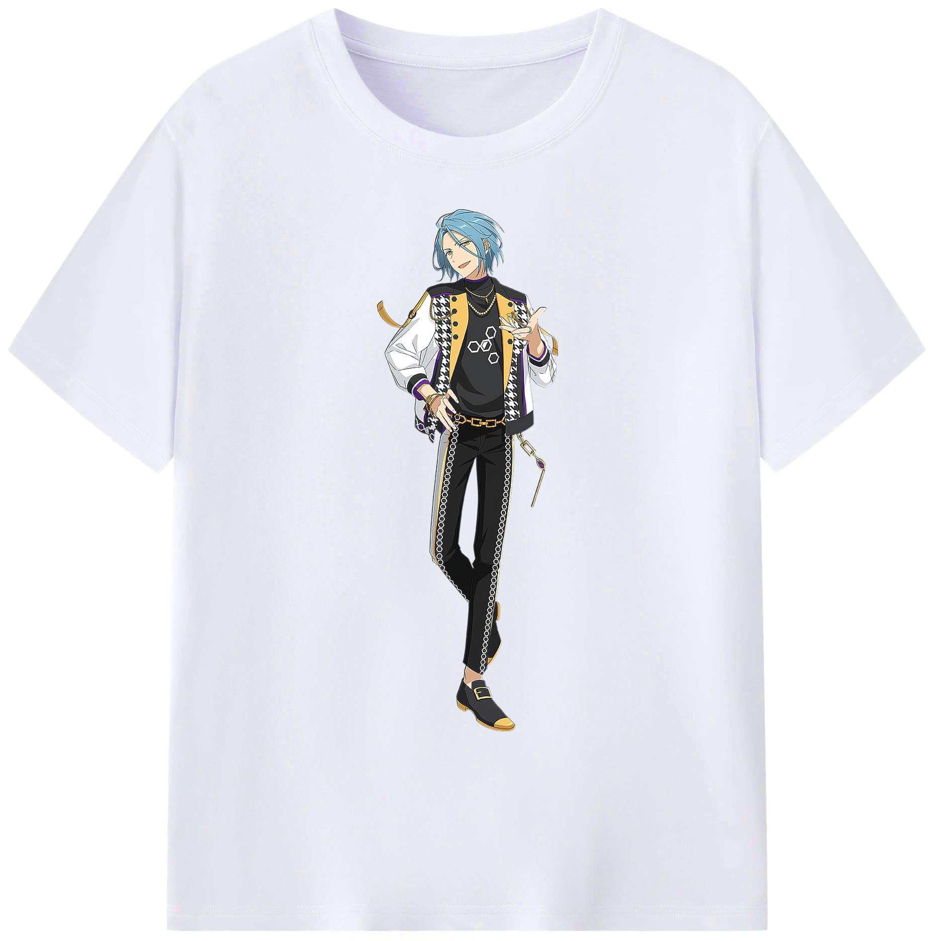（画像用） あんさんぶるスターズ! Ensemble Stars 綿100％ メンズ半袖Tシャツ｜肌触りやわらか＆通気性