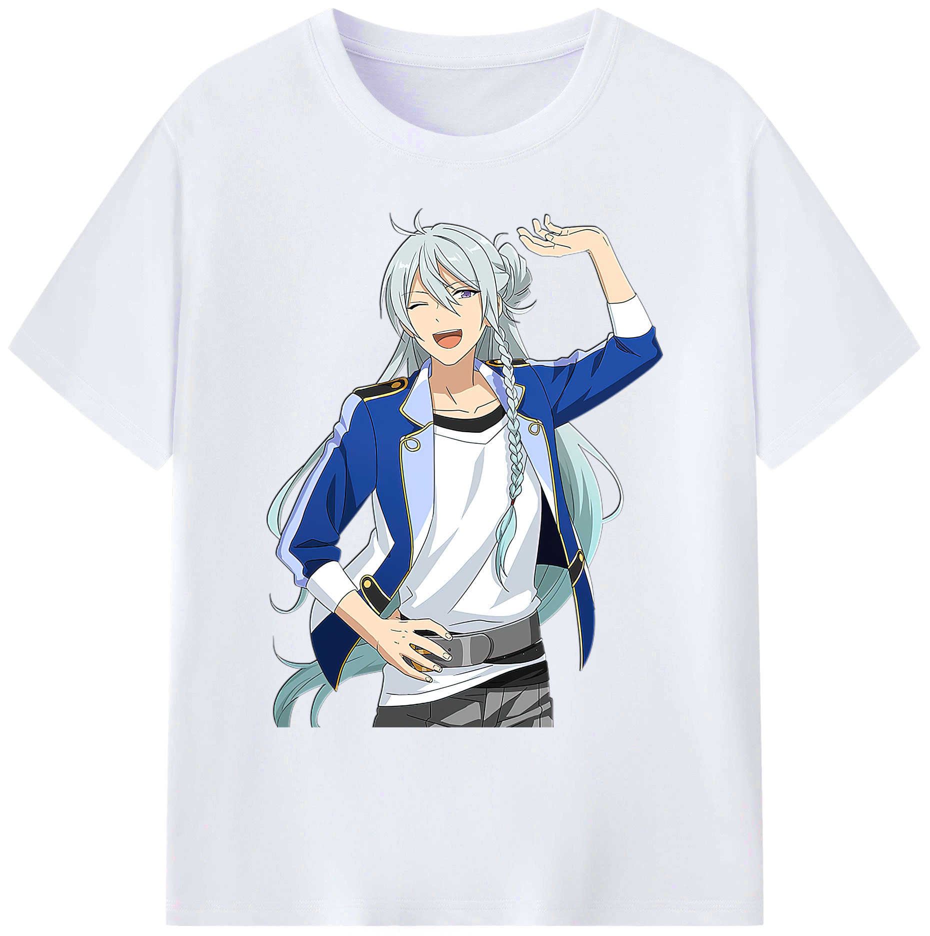 （画像用） あんさんぶるスターズ! Ensemble Stars 綿100％ メンズ半袖Tシャツ｜肌触りやわらか＆通気性