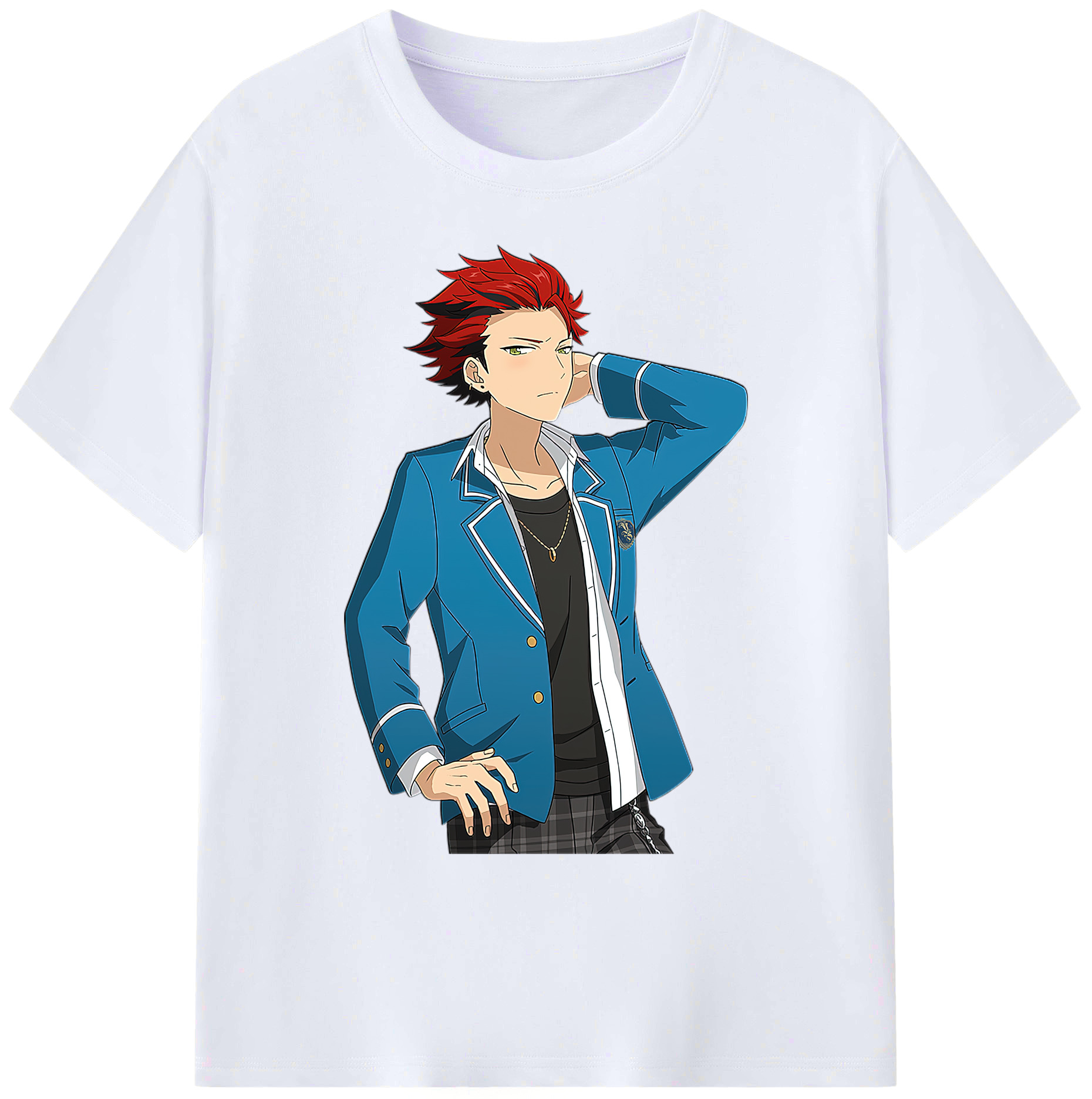 （画像用） あんさんぶるスターズ! Ensemble Stars 綿100％ メンズ半袖Tシャツ｜肌触りやわらか＆通気性