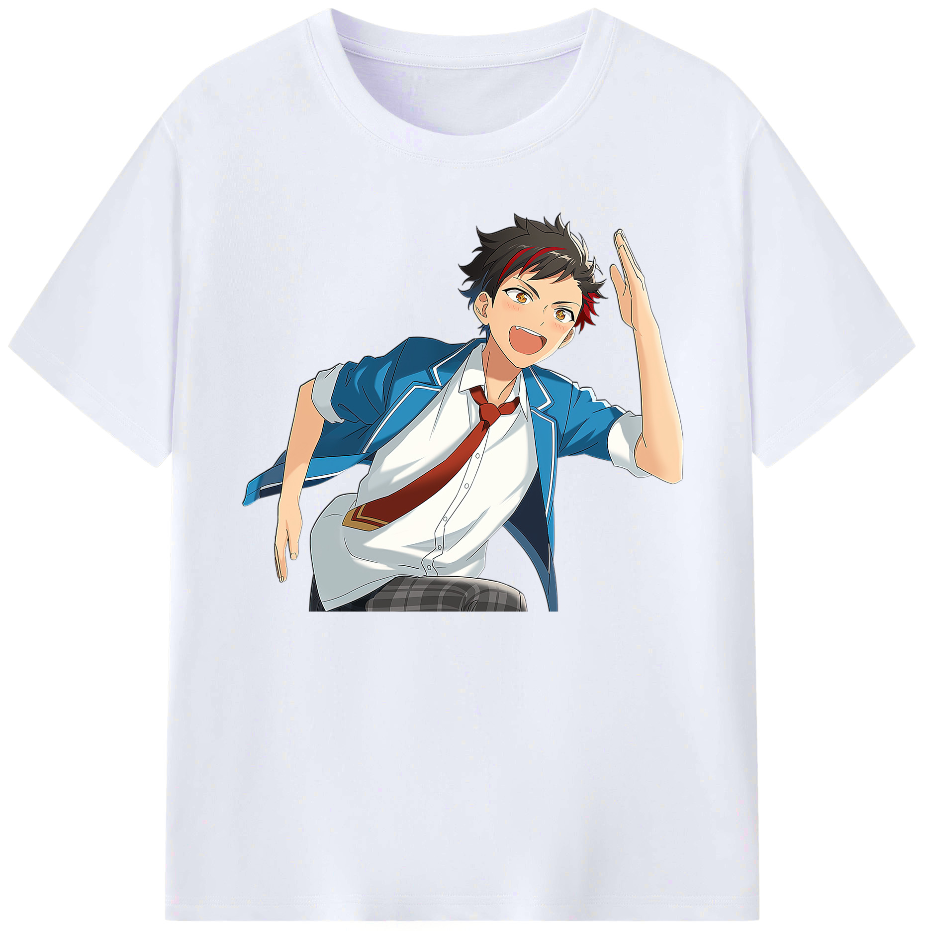 （画像用） あんさんぶるスターズ! Ensemble Stars 綿100％ メンズ半袖Tシャツ｜肌触りやわらか＆通気性