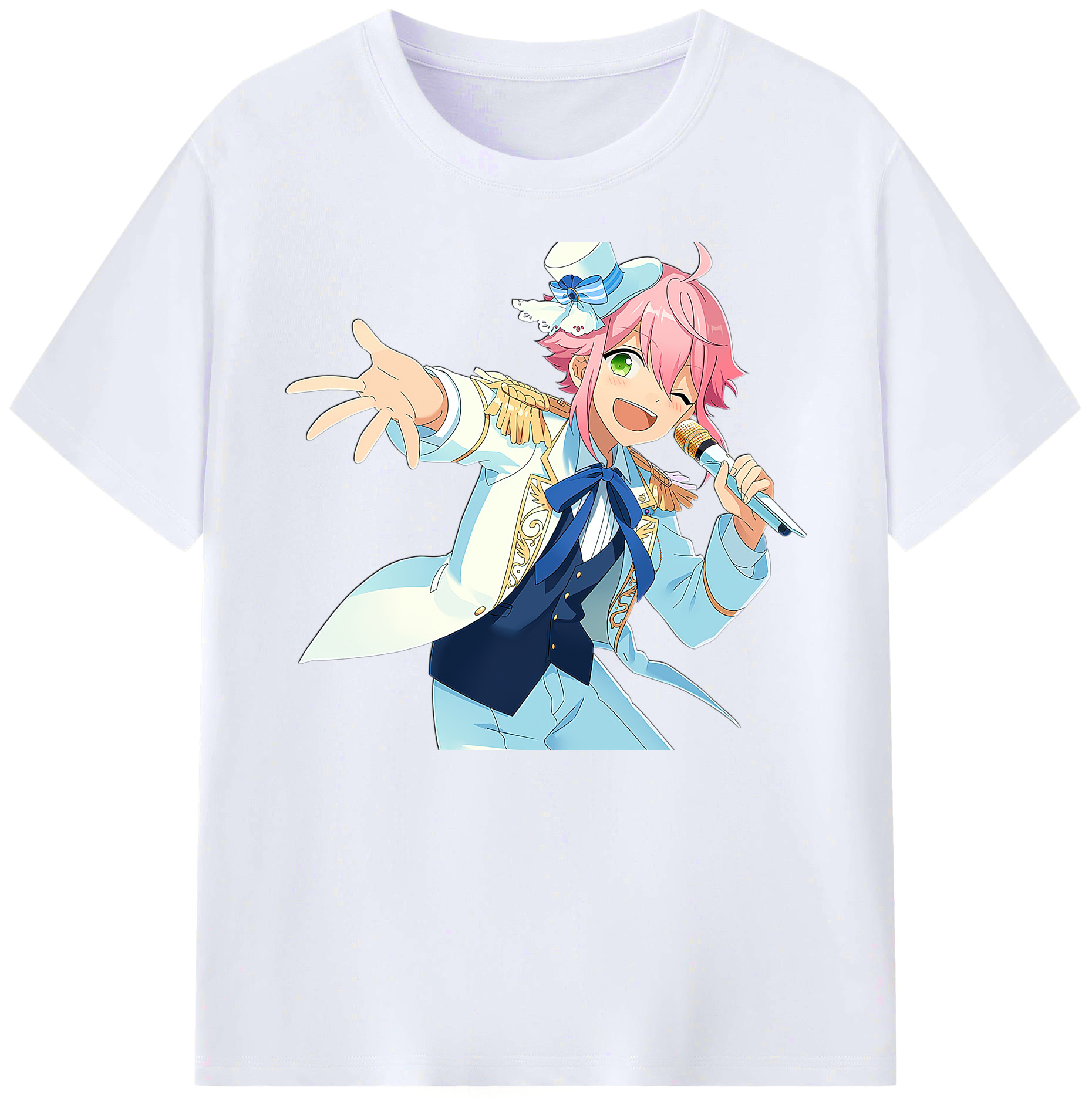 （画像用） あんさんぶるスターズ! Ensemble Stars 綿100％ メンズ半袖Tシャツ｜肌触りやわらか＆通気性