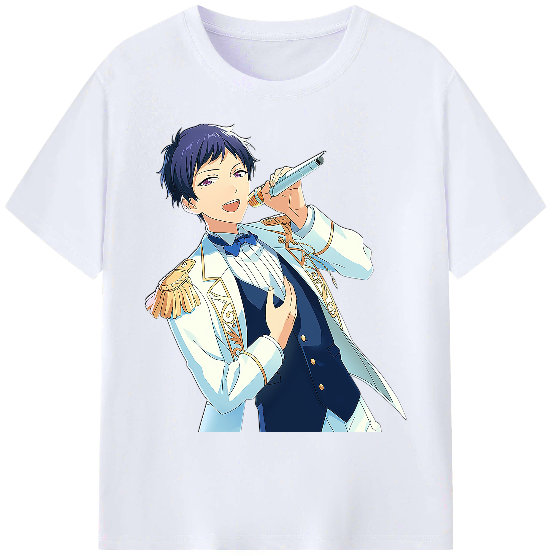 （画像用） あんさんぶるスターズ! Ensemble Stars 綿100％ メンズ半袖Tシャツ｜肌触りやわらか＆通気性
