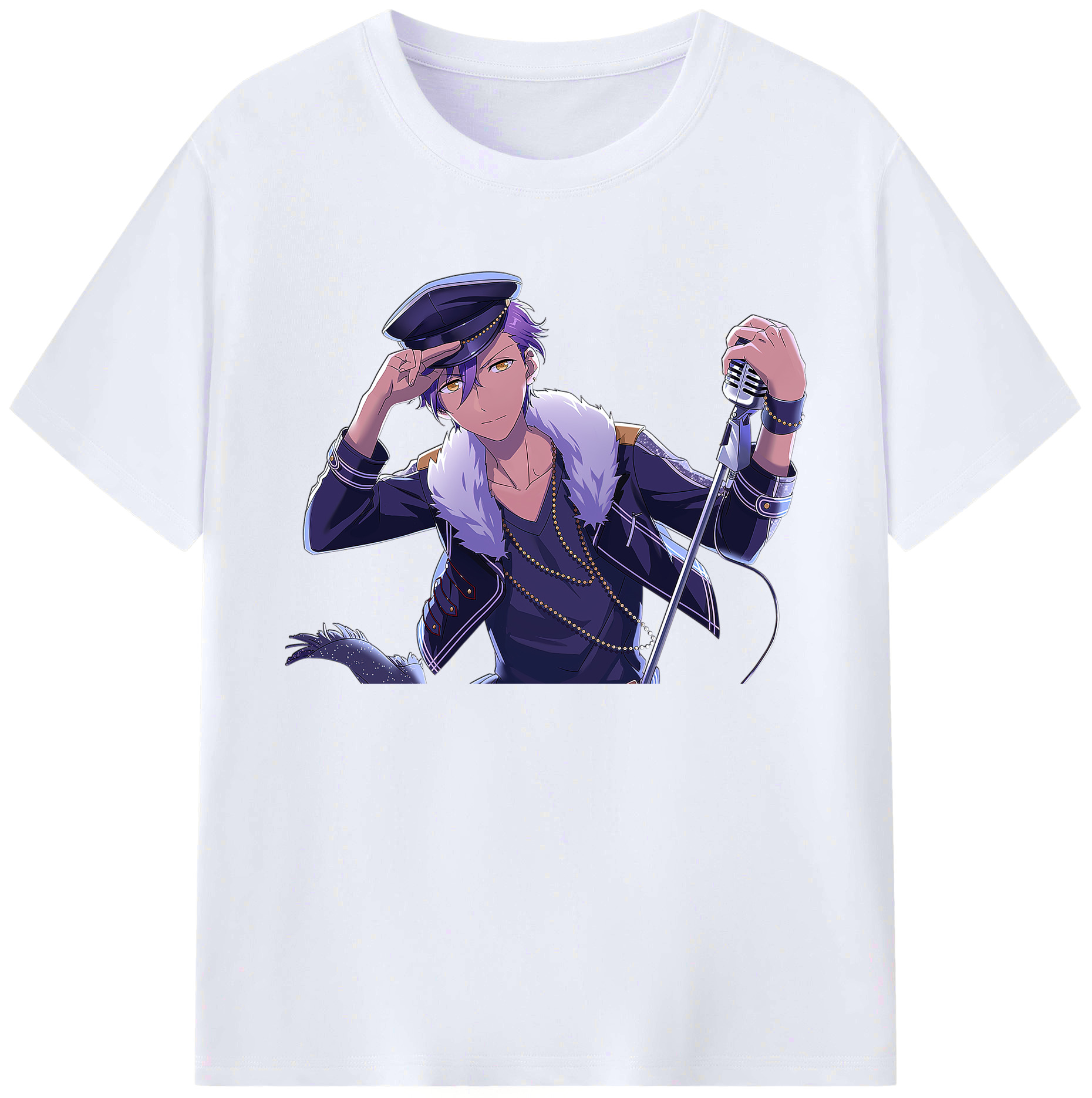 （画像用） あんさんぶるスターズ! Ensemble Stars 綿100％ メンズ半袖Tシャツ｜肌触りやわらか＆通気性