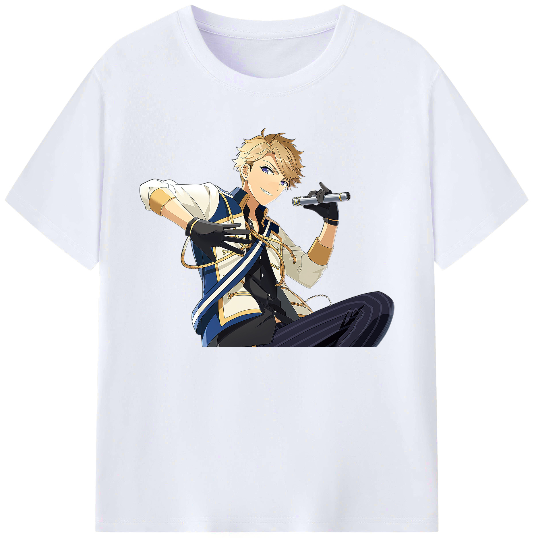 （画像用） あんさんぶるスターズ! Ensemble Stars 綿100％ メンズ半袖Tシャツ｜肌触りやわらか＆通気性