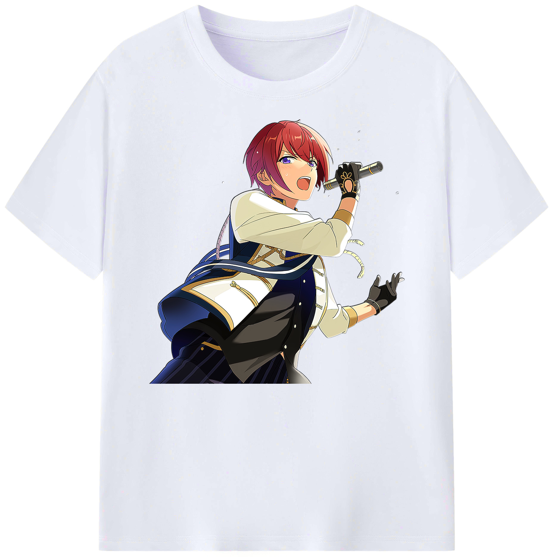 （画像用） あんさんぶるスターズ! Ensemble Stars 綿100％ メンズ半袖Tシャツ｜肌触りやわらか＆通気性