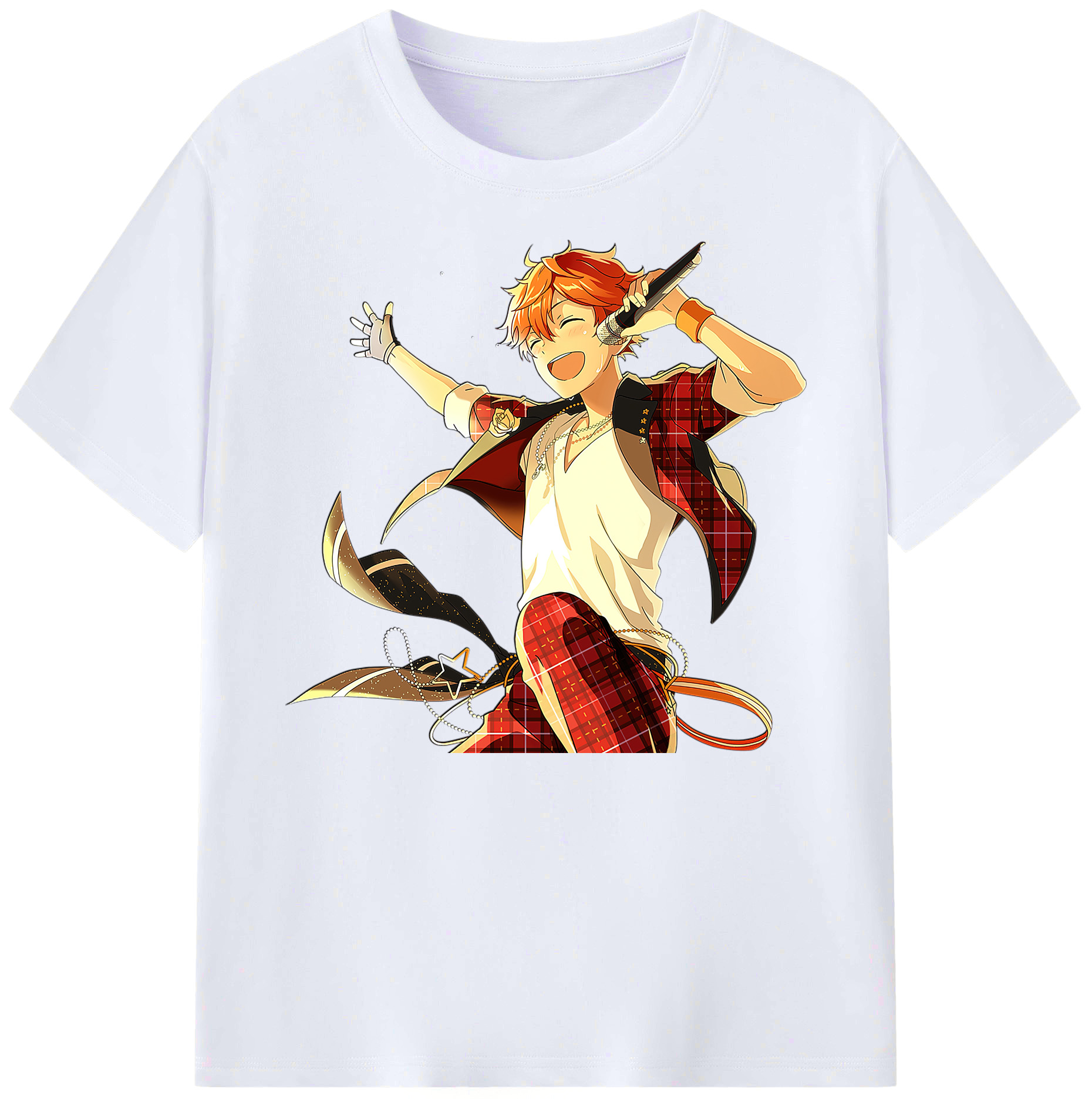（画像用） あんさんぶるスターズ! Ensemble Stars 綿100％ メンズ半袖Tシャツ｜肌触りやわらか＆通気性