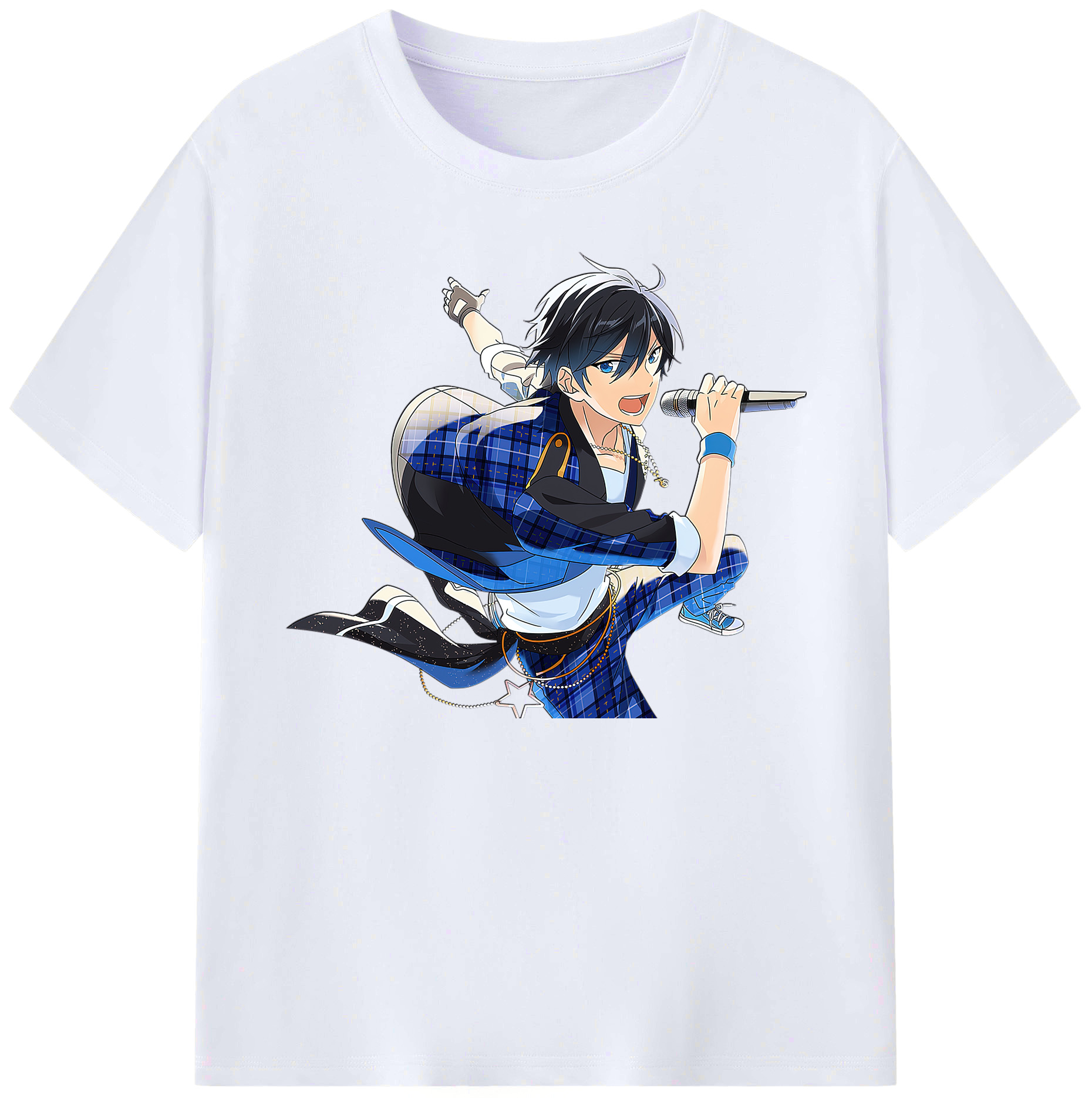 （画像用） あんさんぶるスターズ! Ensemble Stars 綿100％ メンズ半袖Tシャツ｜肌触りやわらか＆通気性