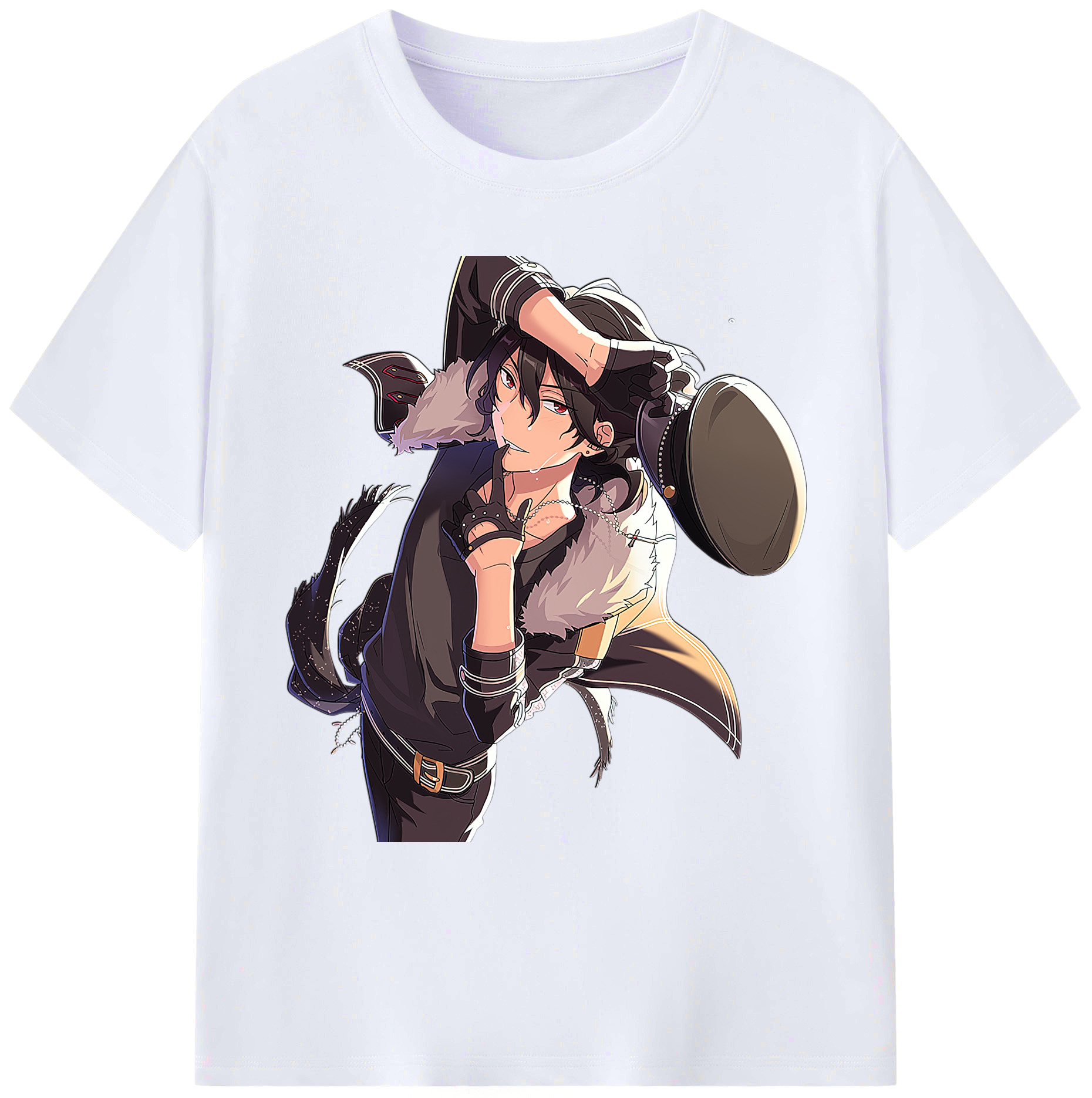 （画像用） あんさんぶるスターズ! Ensemble Stars 綿100％ メンズ半袖Tシャツ｜肌触りやわらか＆通気性