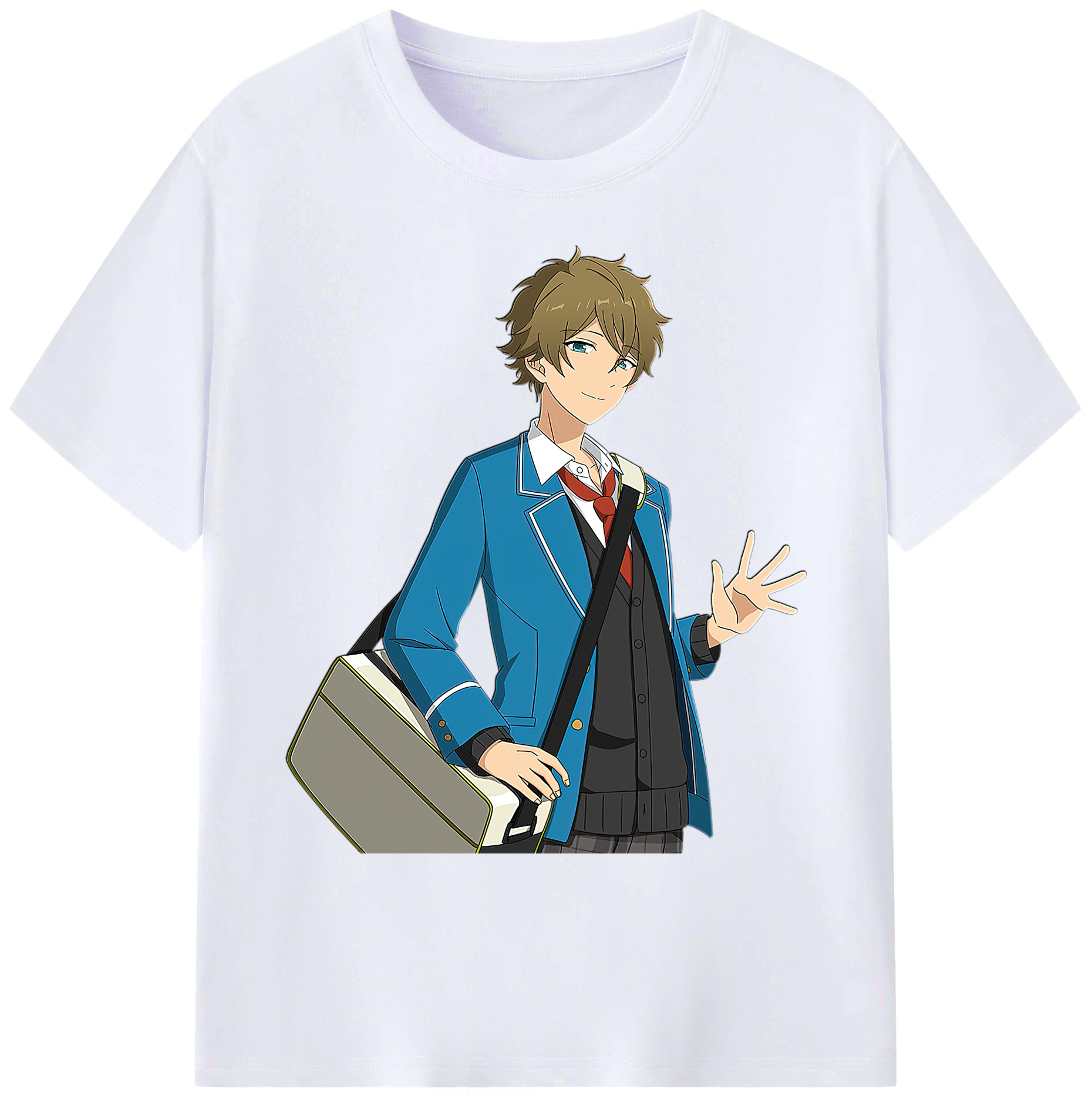 （画像用） あんさんぶるスターズ! Ensemble Stars 綿100％ メンズ半袖Tシャツ｜肌触りやわらか＆通気性