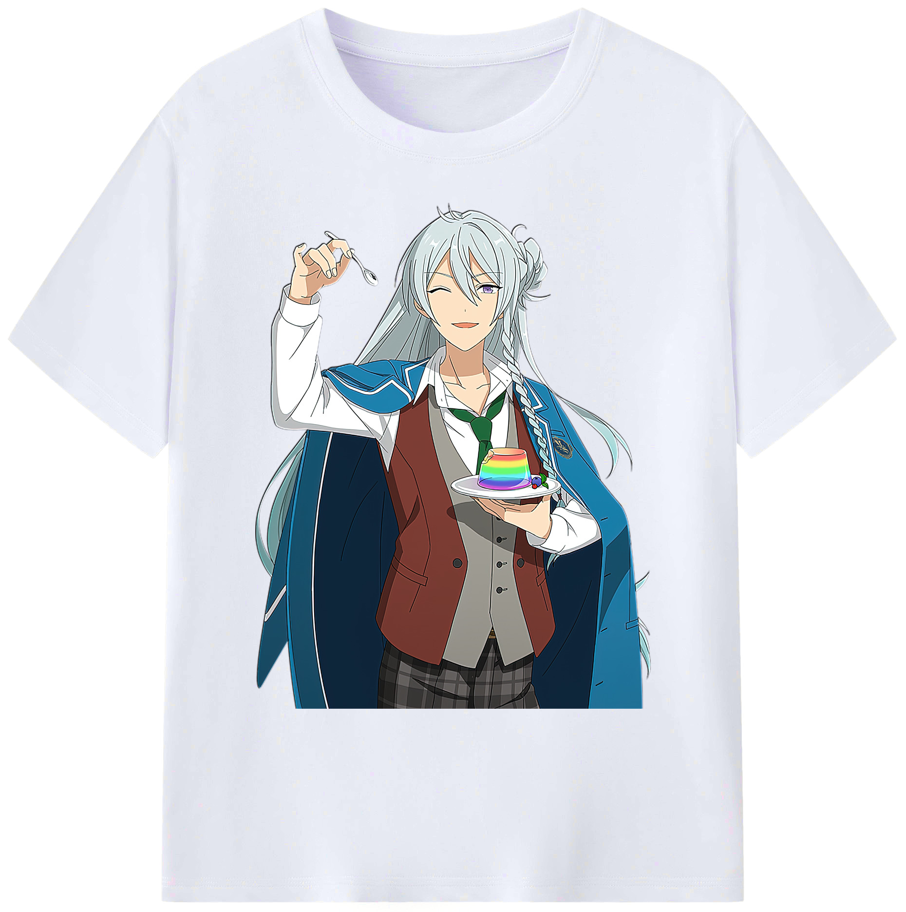 （画像用） あんさんぶるスターズ! Ensemble Stars 綿100％ メンズ半袖Tシャツ｜肌触りやわらか＆通気性