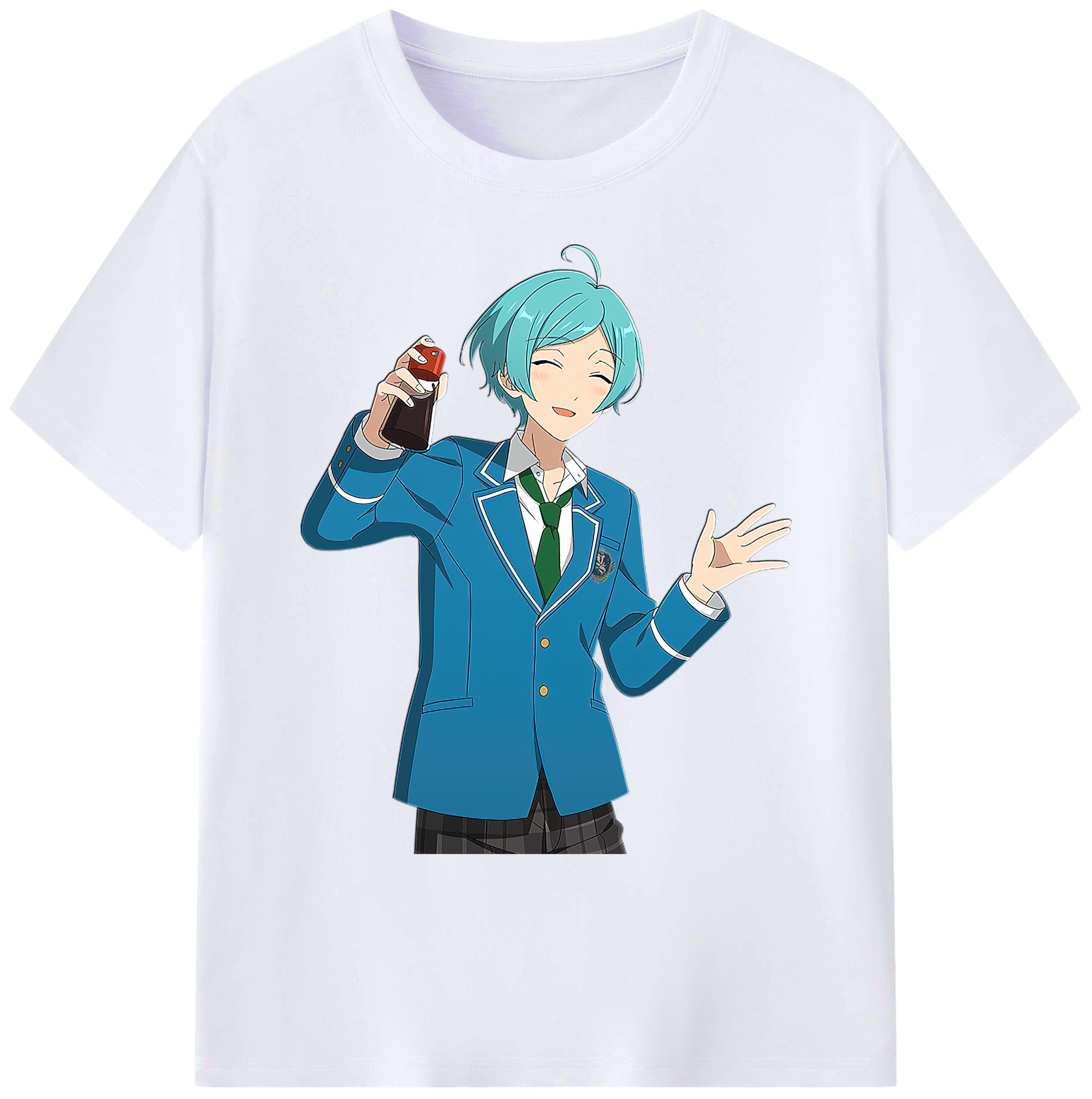 （画像用） あんさんぶるスターズ! Ensemble Stars 綿100％ メンズ半袖Tシャツ｜肌触りやわらか＆通気性