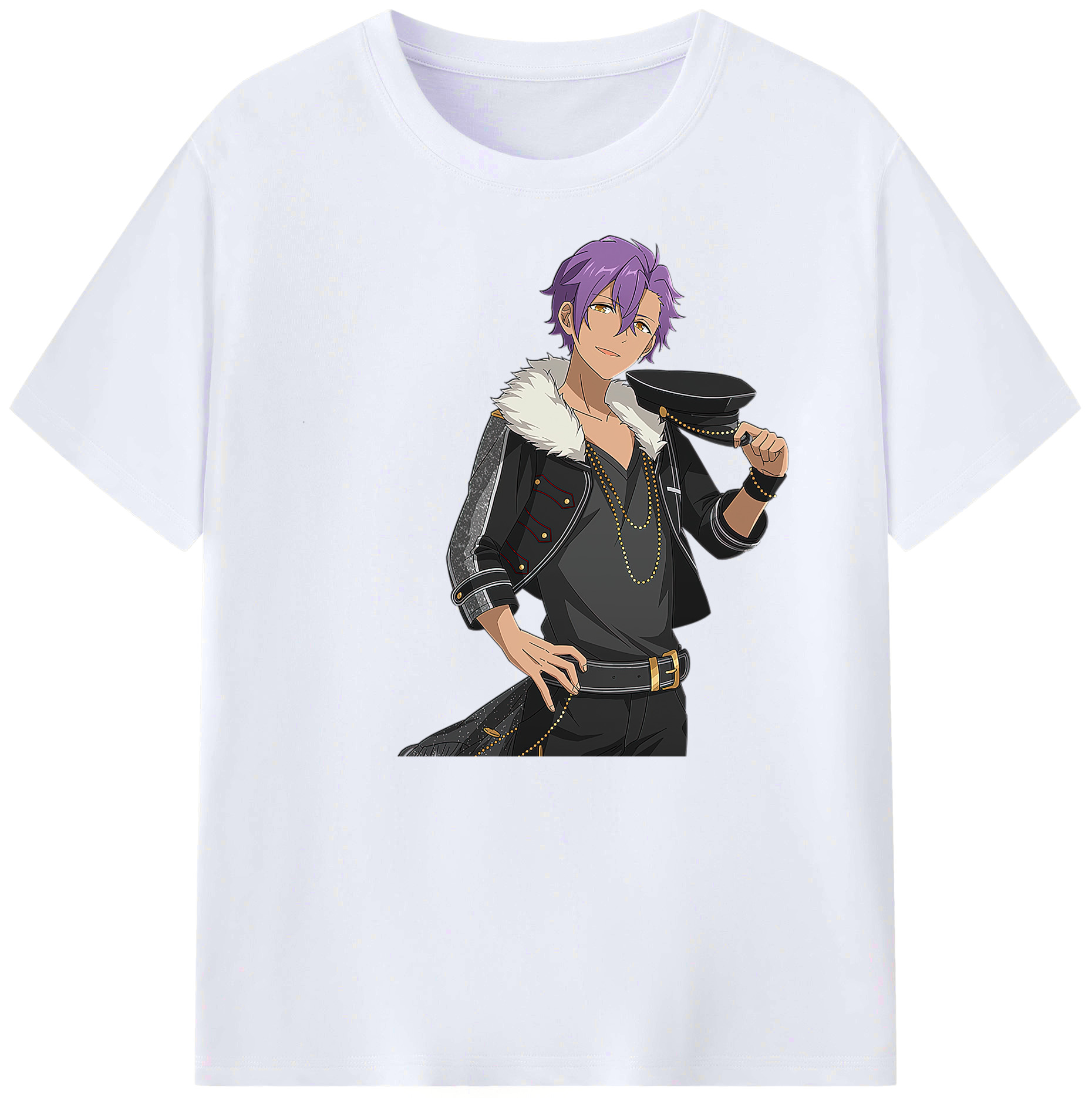 （画像用） あんさんぶるスターズ! Ensemble Stars 綿100％ メンズ半袖Tシャツ｜肌触りやわらか＆通気性