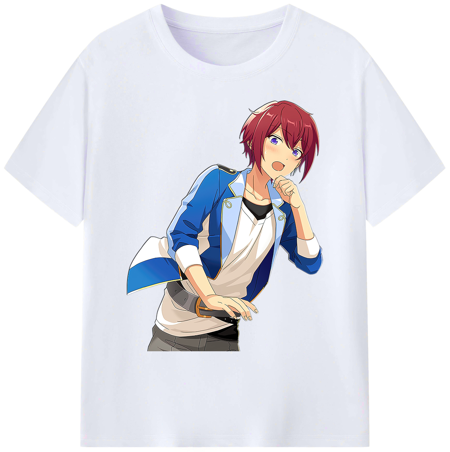 （画像用） あんさんぶるスターズ! Ensemble Stars 綿100％ メンズ半袖Tシャツ｜肌触りやわらか＆通気性