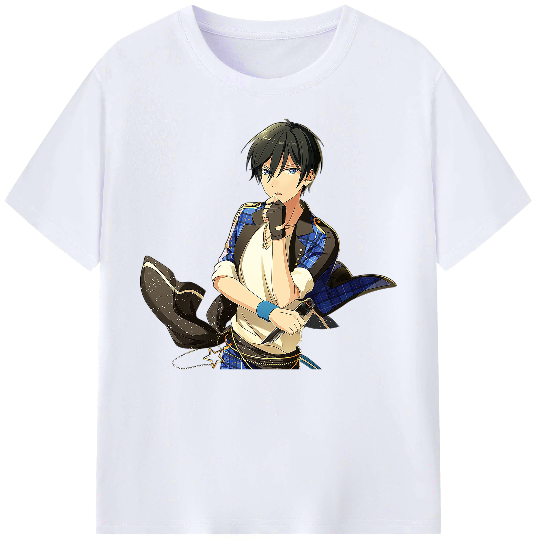 （画像用） あんさんぶるスターズ! Ensemble Stars 綿100％ メンズ半袖Tシャツ｜肌触りやわらか＆通気性