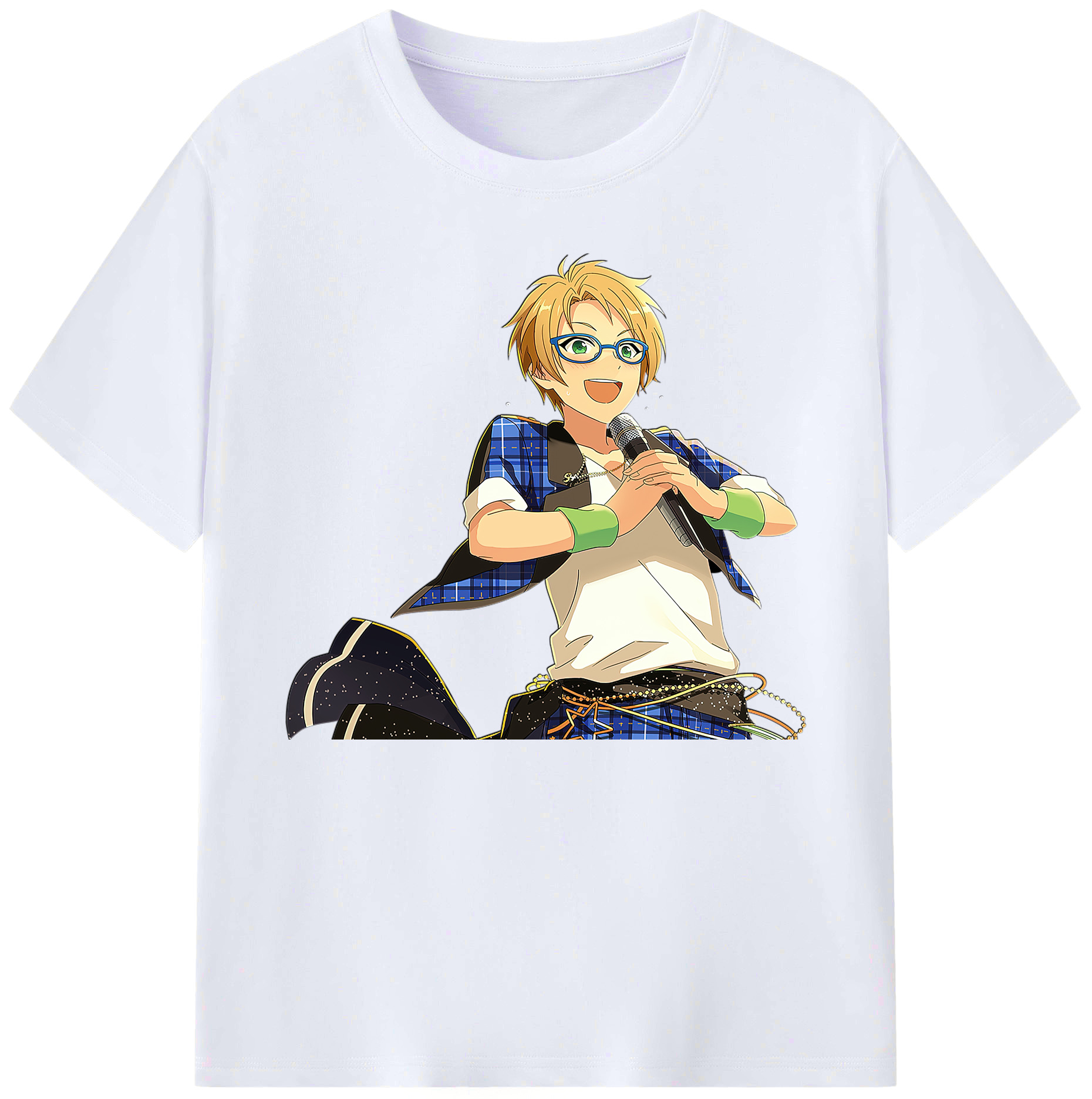 （画像用） あんさんぶるスターズ! Ensemble Stars 綿100％ メンズ半袖Tシャツ｜肌触りやわらか＆通気性